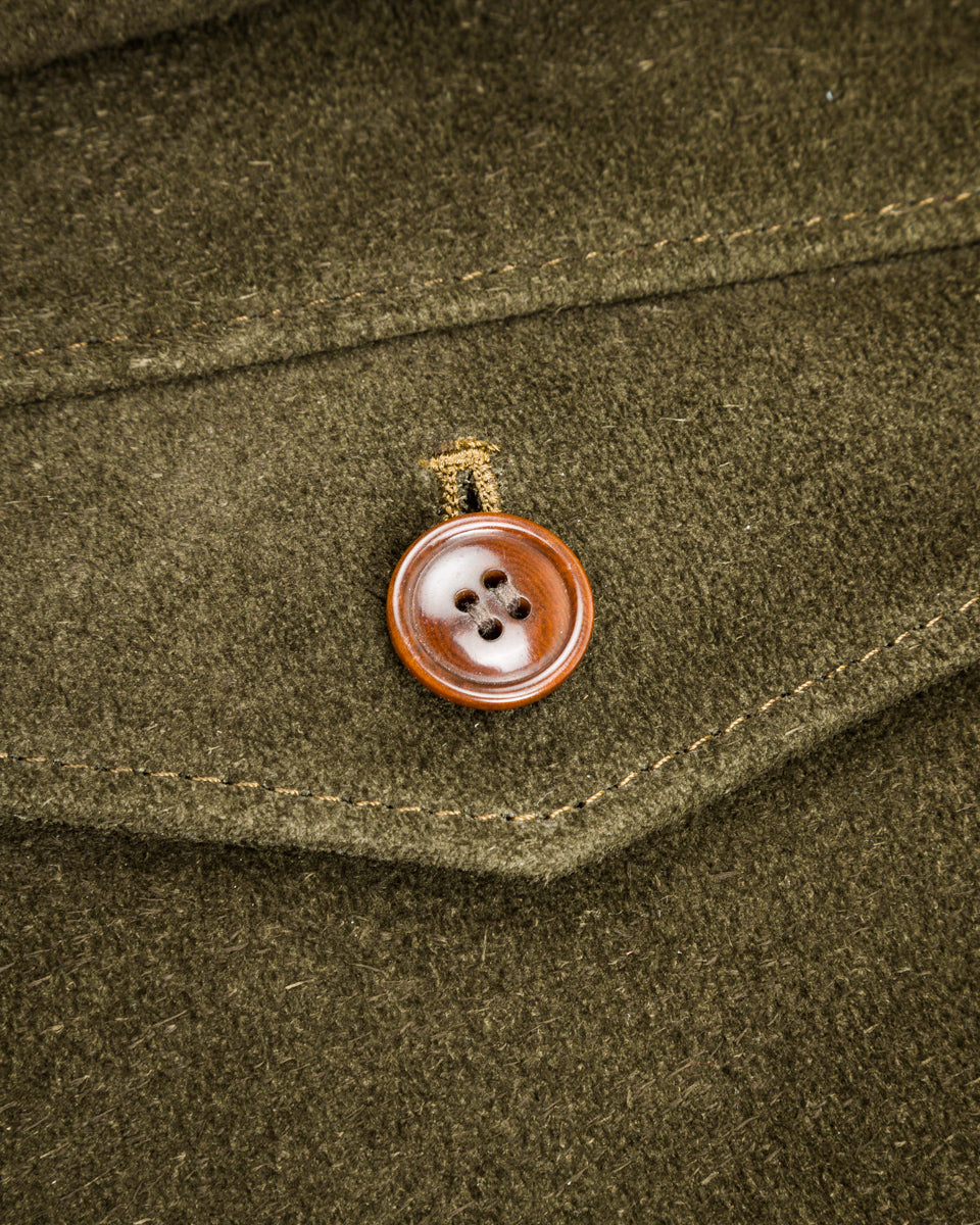 Y'2 Leather Steer Suede Swing Top Jacket - Olive (TB-148) - Standard & Strange