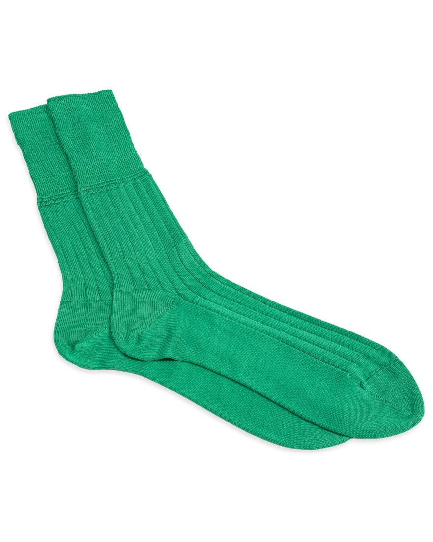 Olde H & Daughter Silk Rib Socks - Teal - Standard & Strange