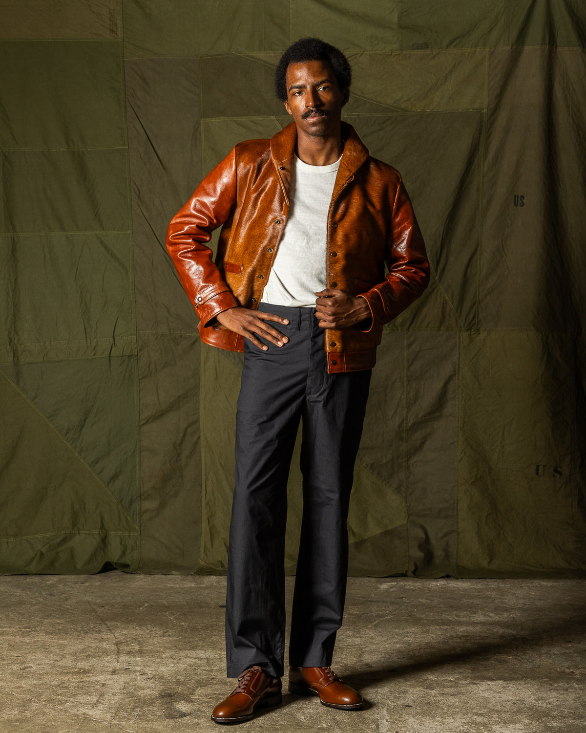 Attractions King Shawl Jacket - Brown Hair on Hide - Standard & Strange