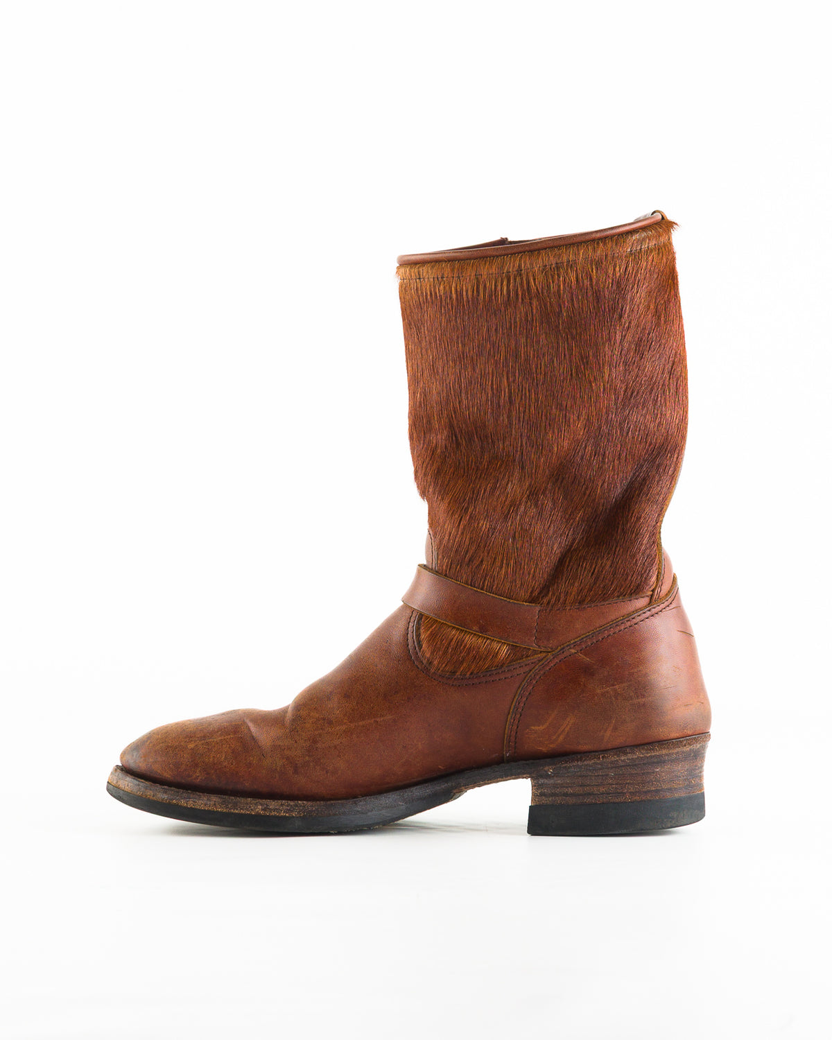 Attractions S&S x Attractions 444 Engineer Boot - Brown Horsehair - Standard & Strange