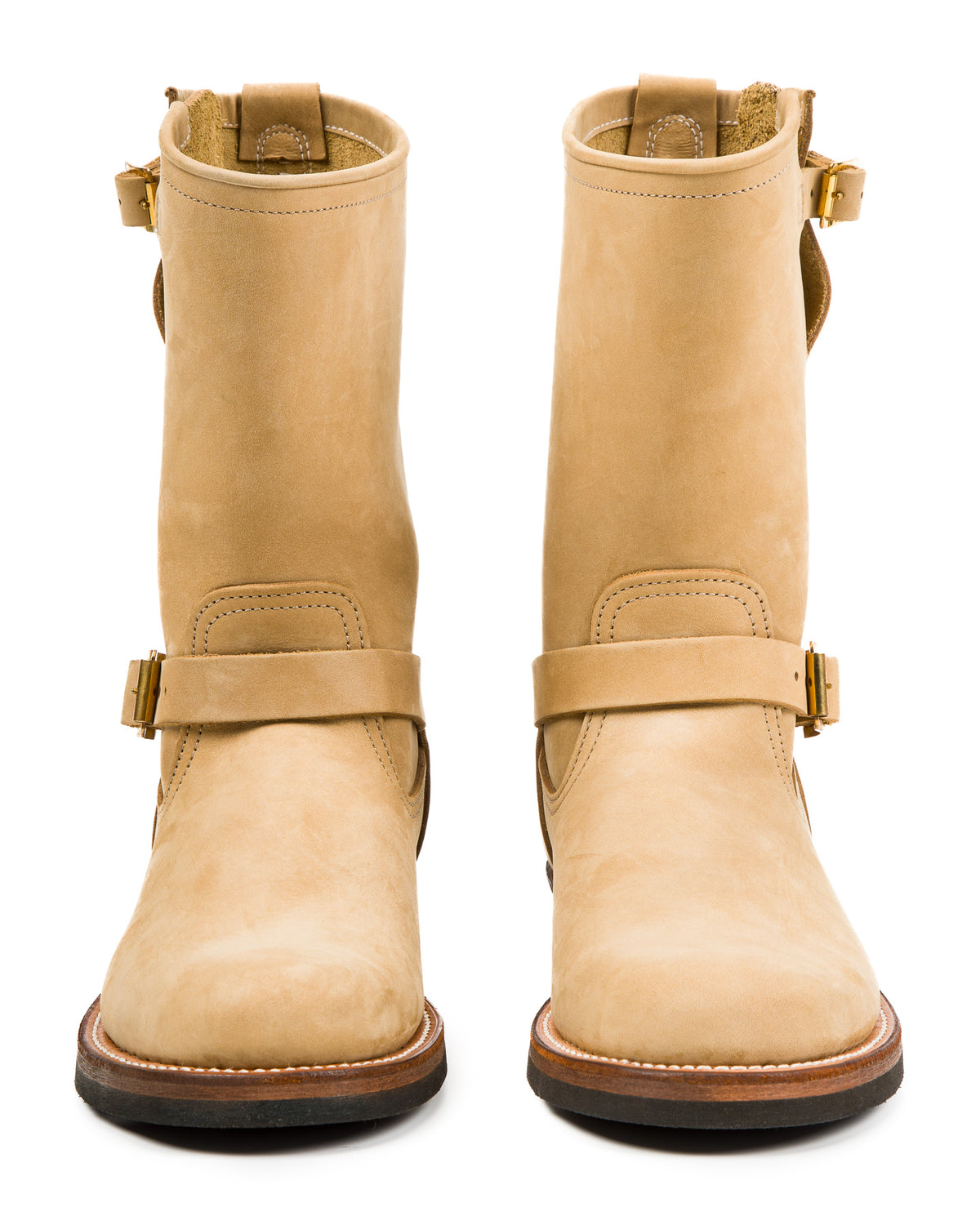 Attractions Suede Engineer Boot - Sand Beige Nubuck - Standard & Strange