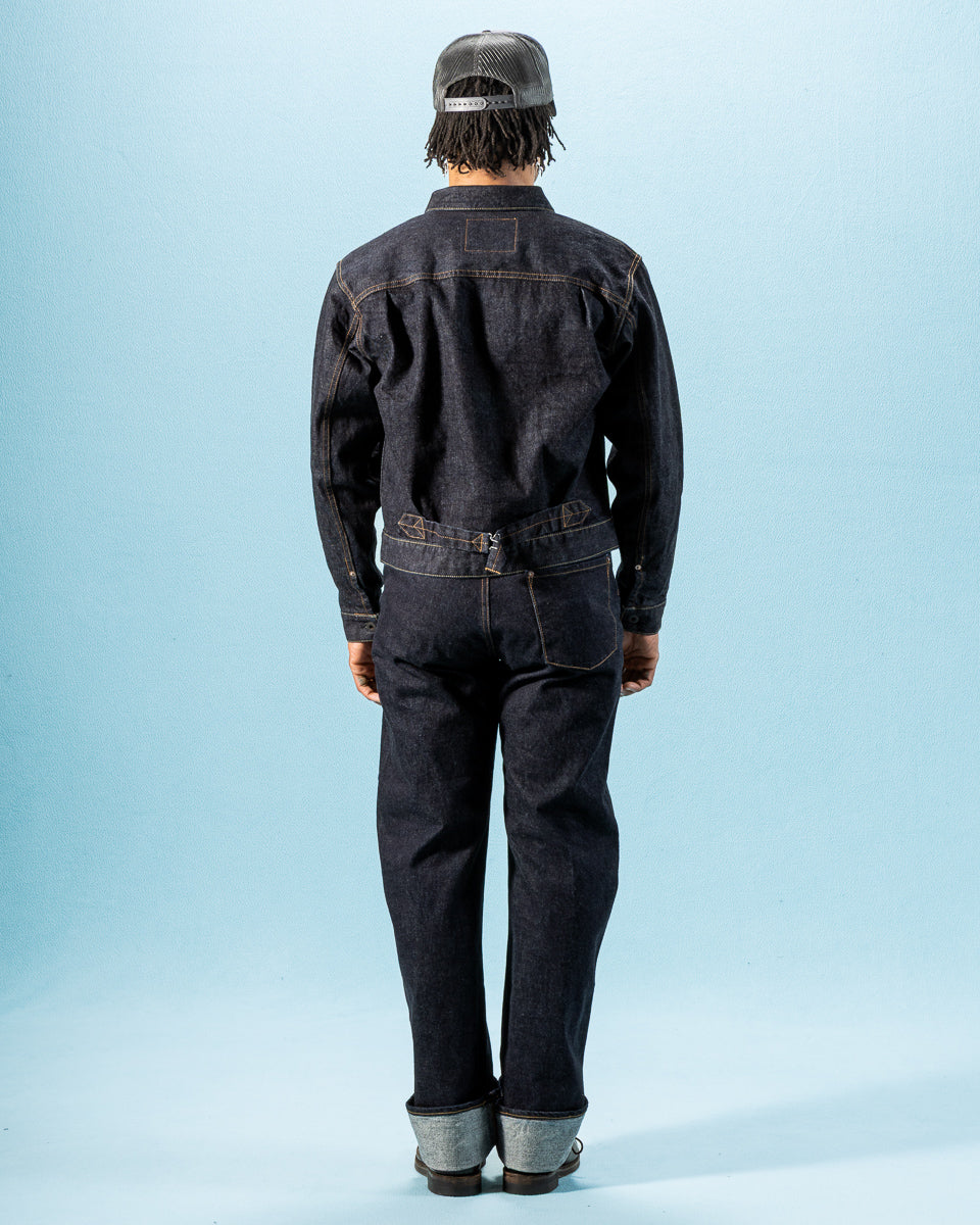 Black Sign 14oz Indigo Denim Pleats Jacket - Standard & Strange