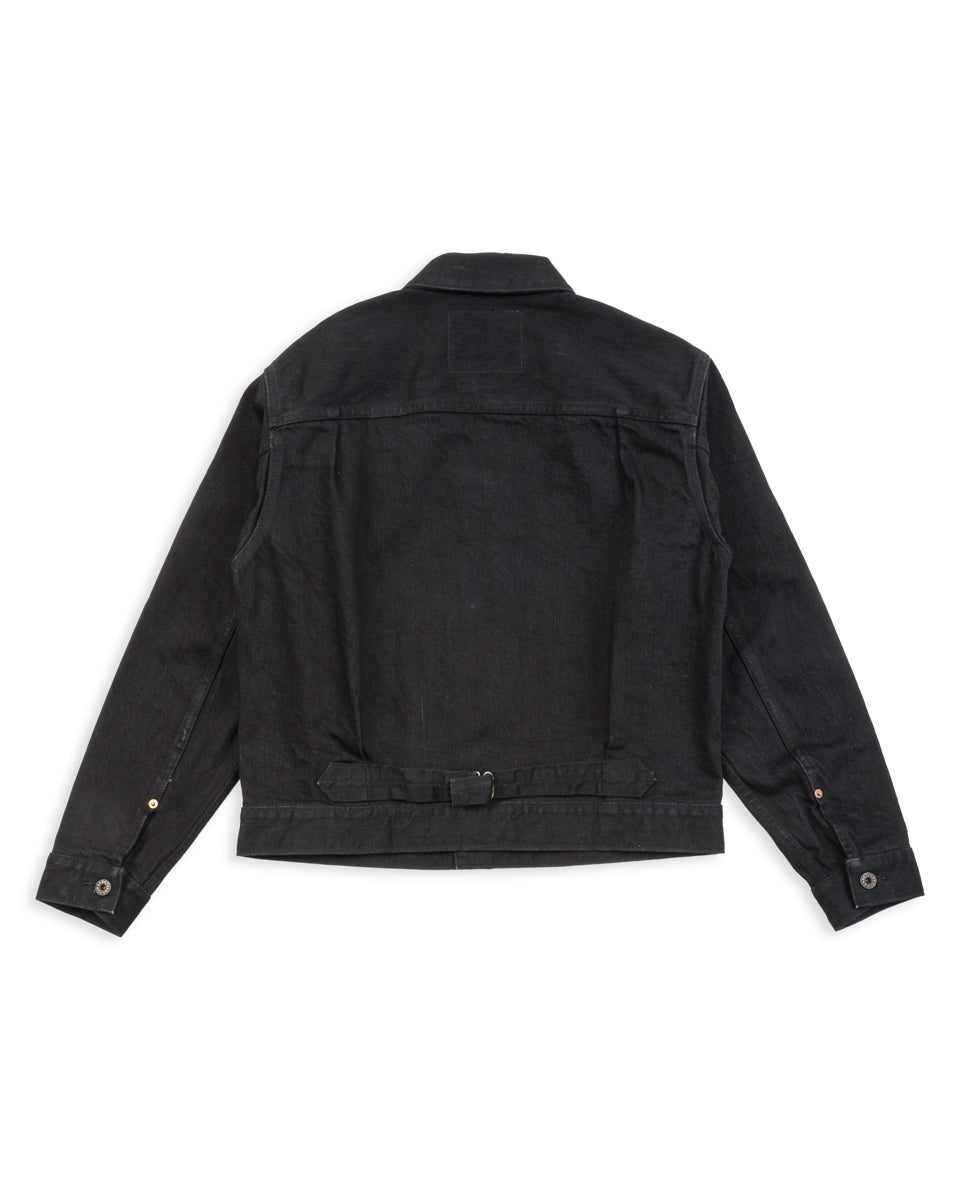 Black Sign 15oz Black Denim Pleats Jacket - Standard & Strange