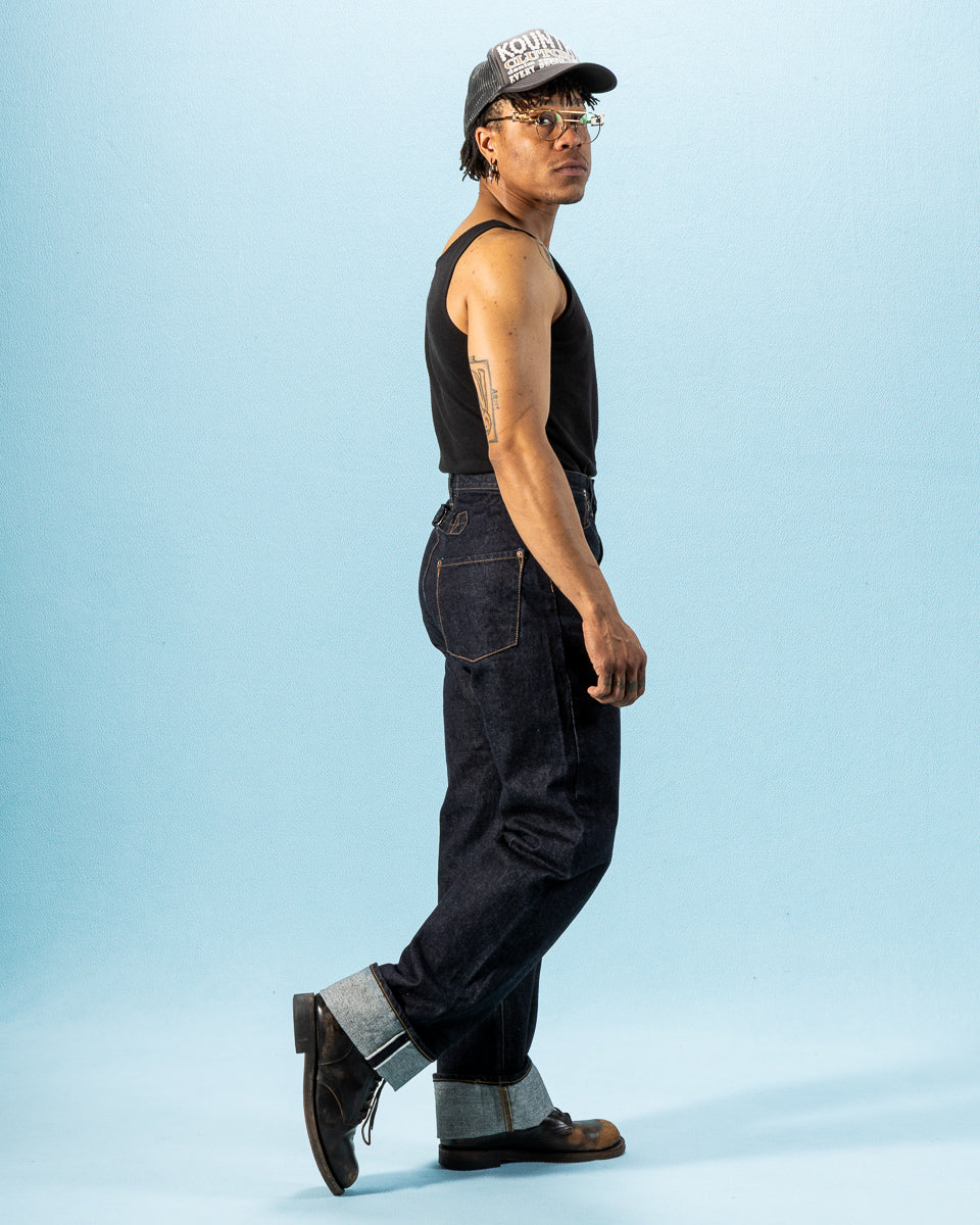 Black Sign 15oz Vocalion Waist Overalls - Dark Indigo - Standard & Strange
