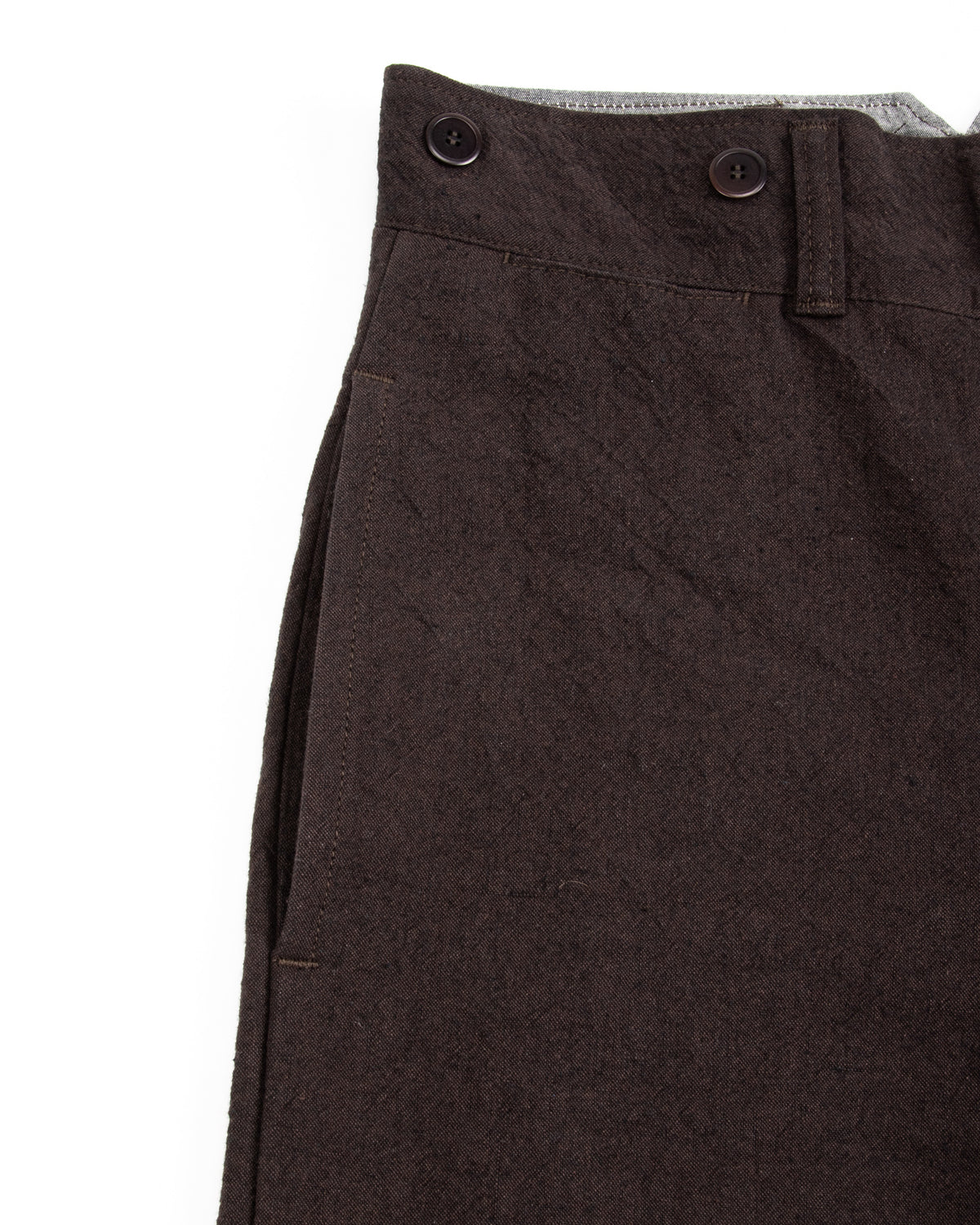 Black Sign Ancient Cloth Avignon Trousers - Dead Leaf Brown - Standard & Strange