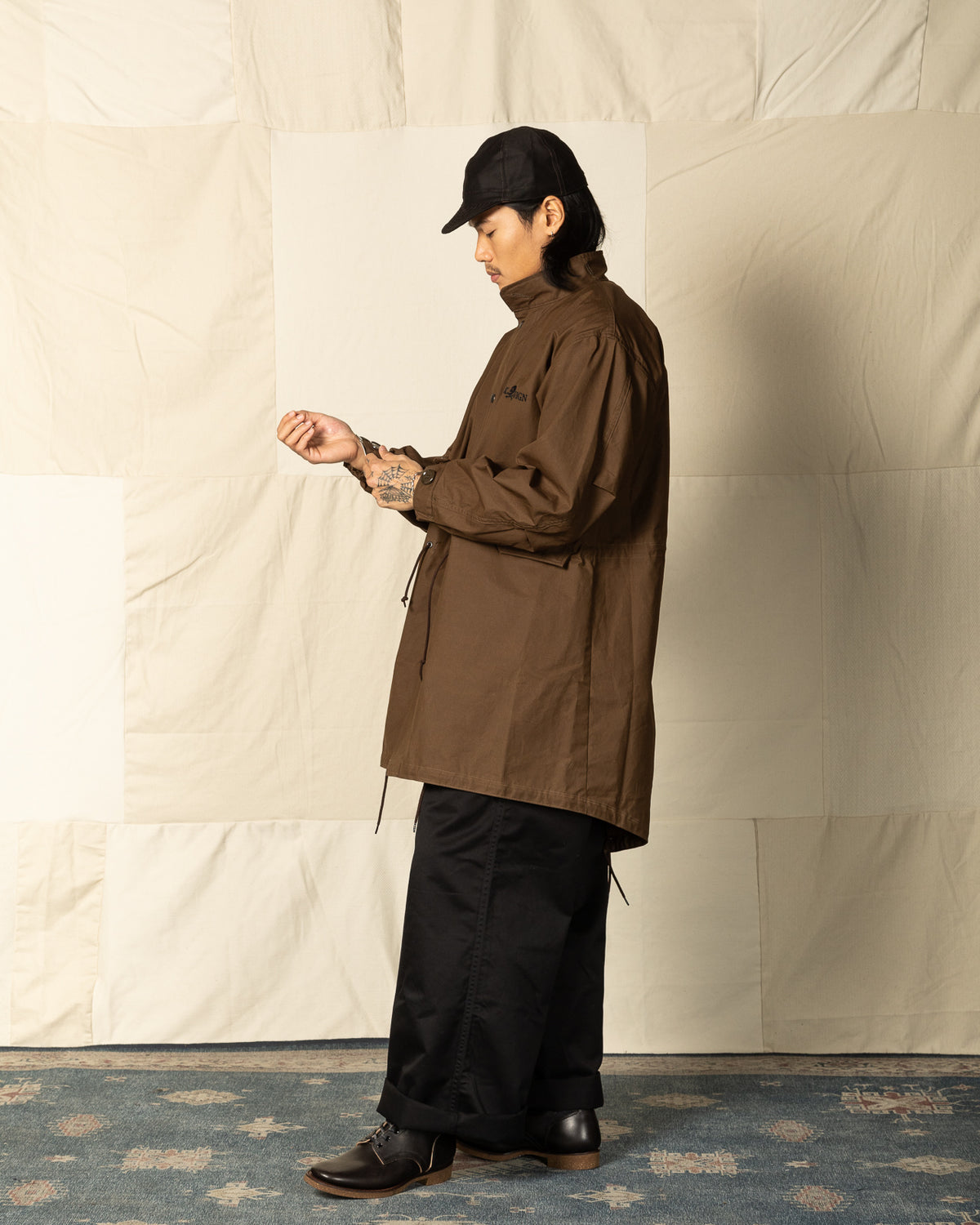 Black Sign British Oiled Cotton Rebel Coat - Oiled Khaki - Standard & Strange
