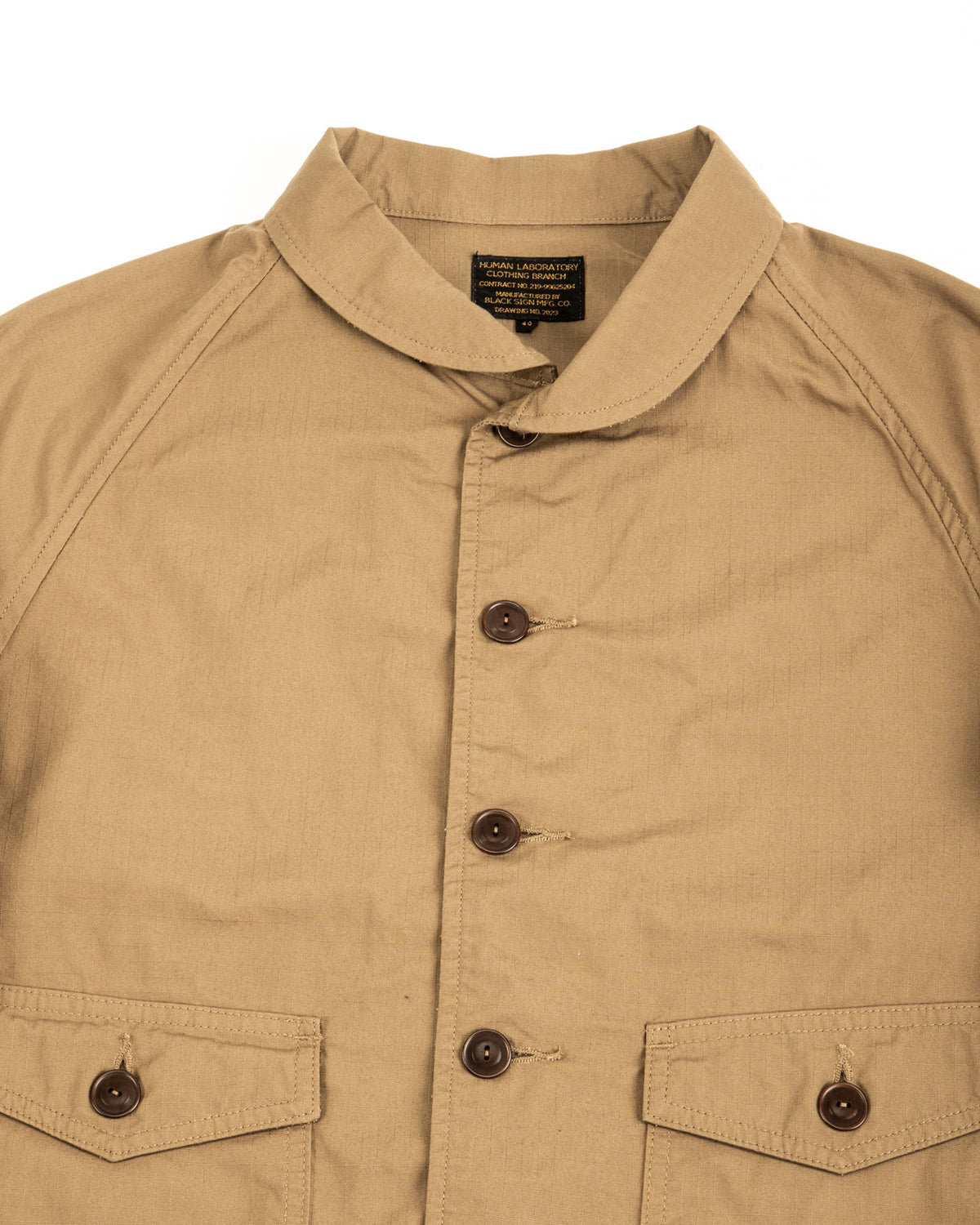 Black Sign Military Ripstop Civilian Cossack Jacket - Dust Beige - Standard & Strange