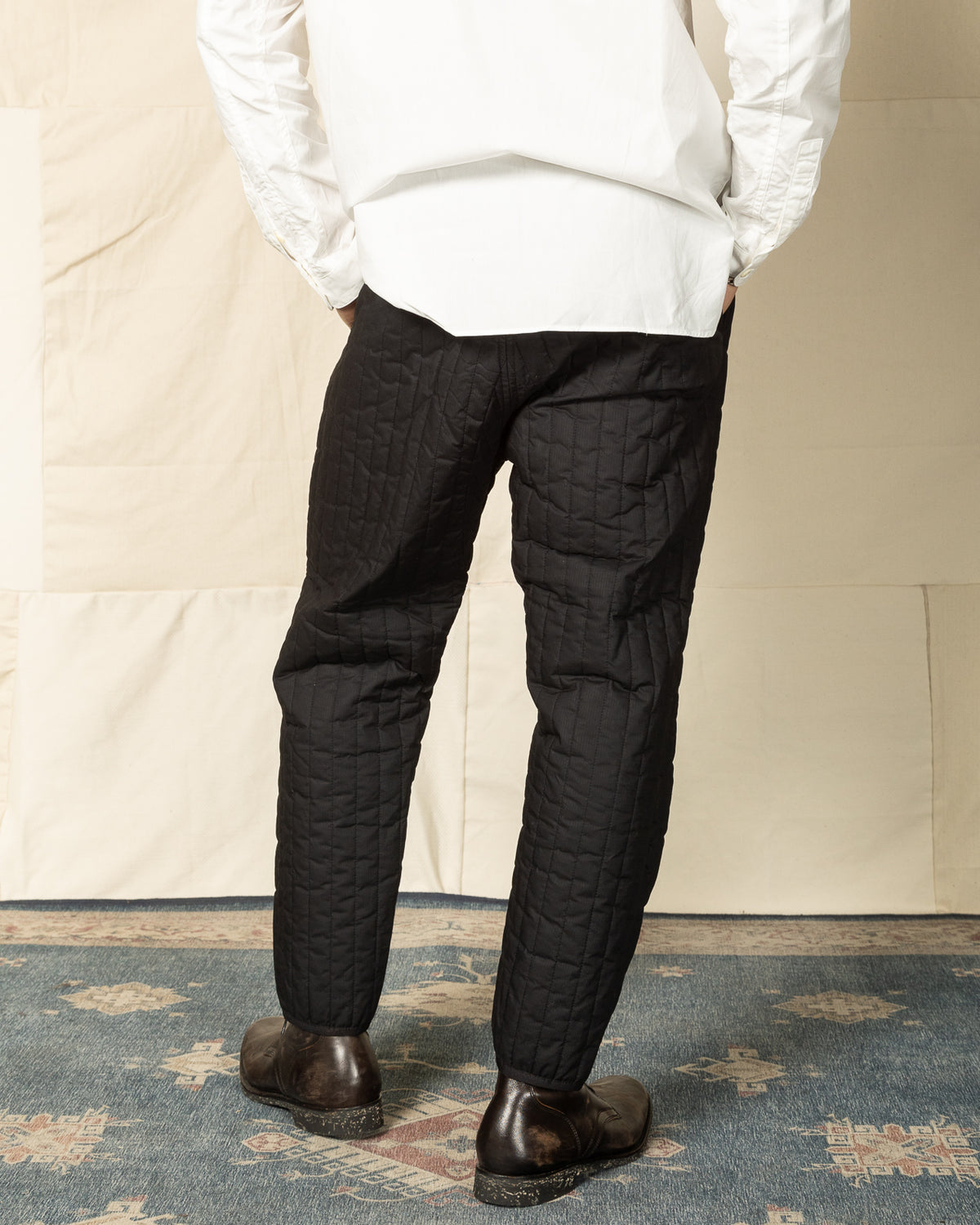 Black Sign Oiled Quilting Athletic Pants - Oiled Black - Standard & Strange