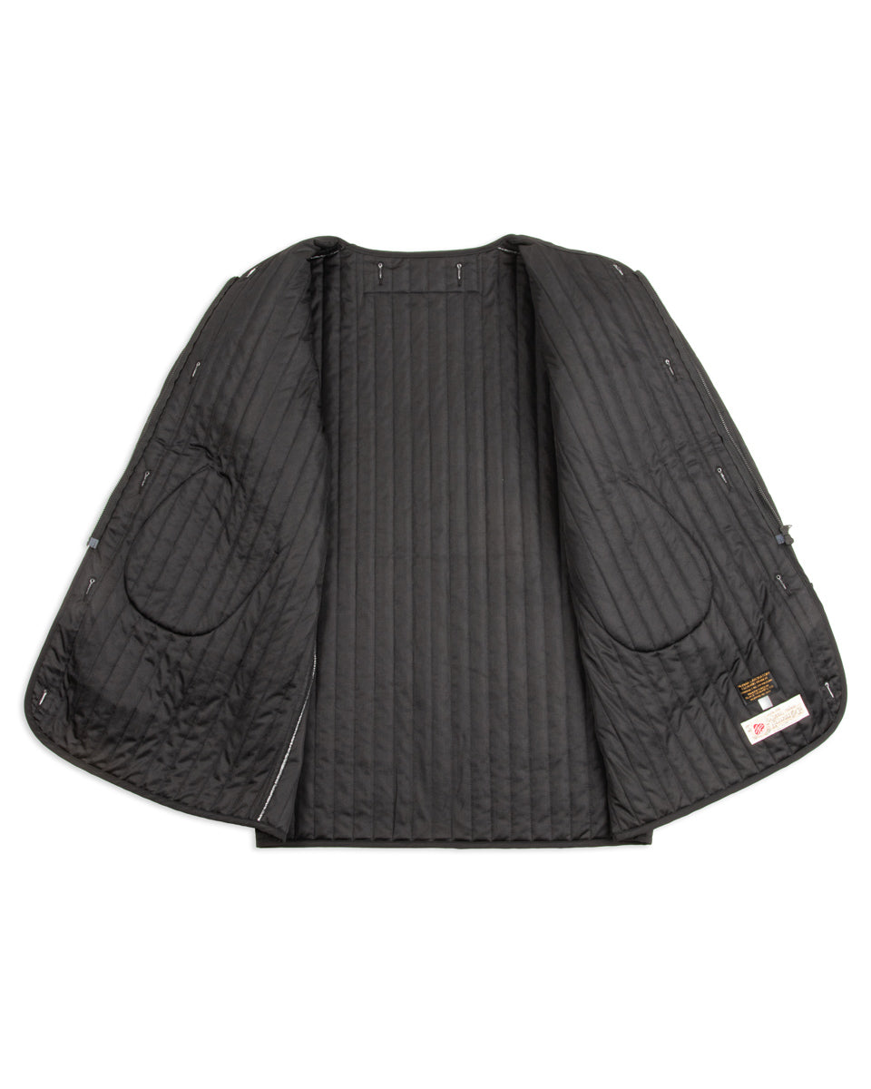 Black Sign Oiled Quilting Liner Jacket - Oiled Black - Standard & Strange