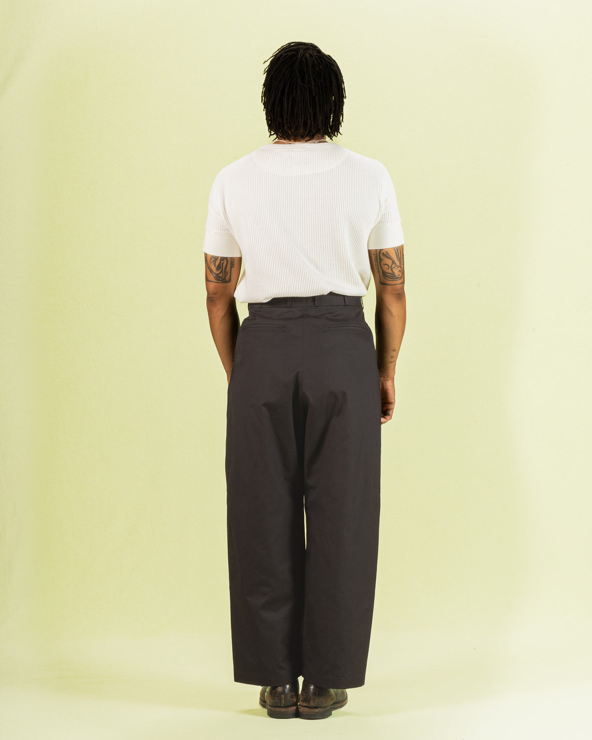 Black Sign Railroad Knit S/S Amish Underwear - Salt White - Standard & Strange