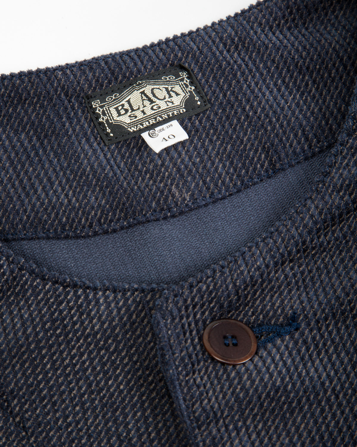 Black Sign Ripple Cord Aim Jacket - Deep Sea Navy - Standard & Strange