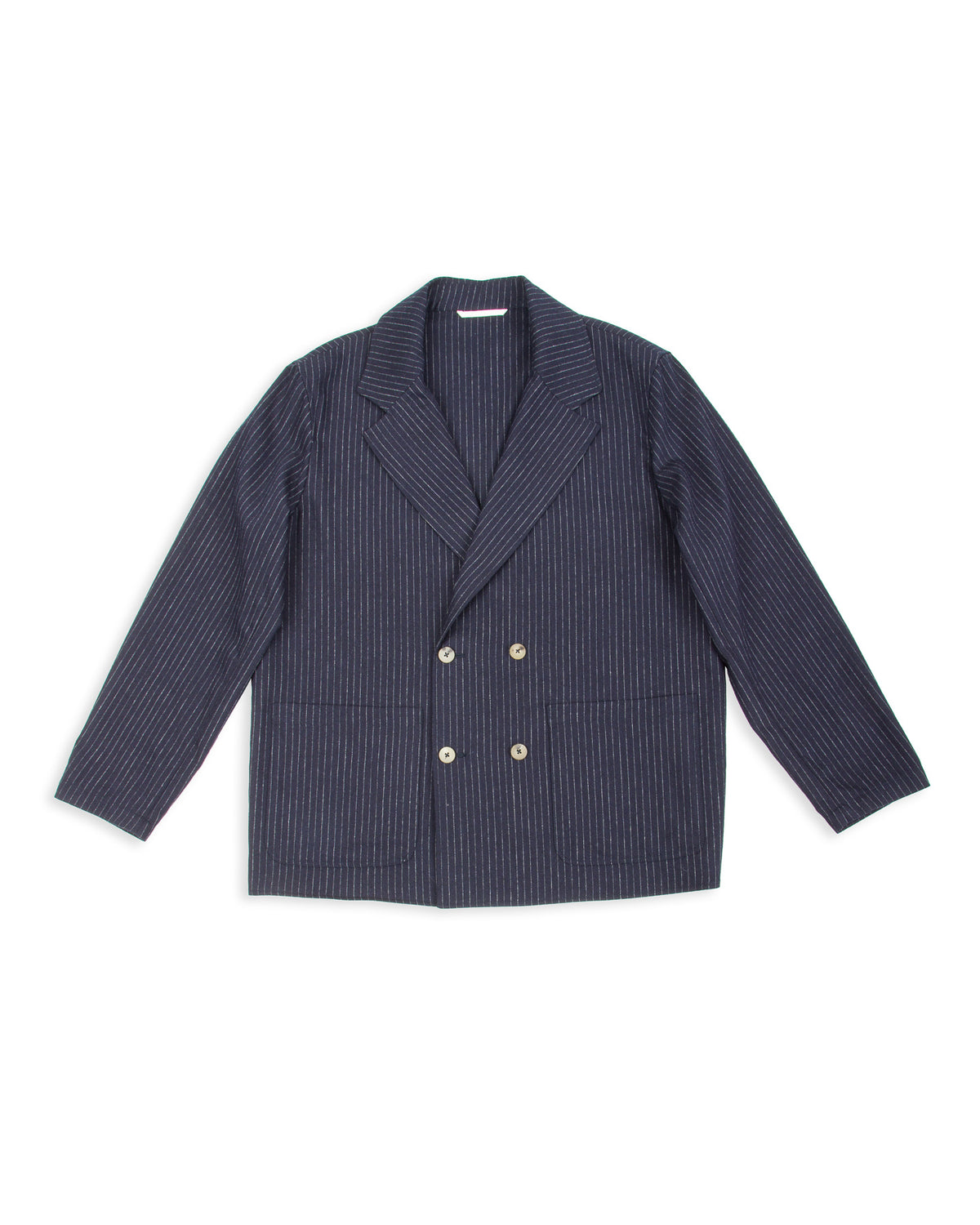 De Bonne Facture Double Breasted Jacket - Navy Pinstripe - Standard & Strange