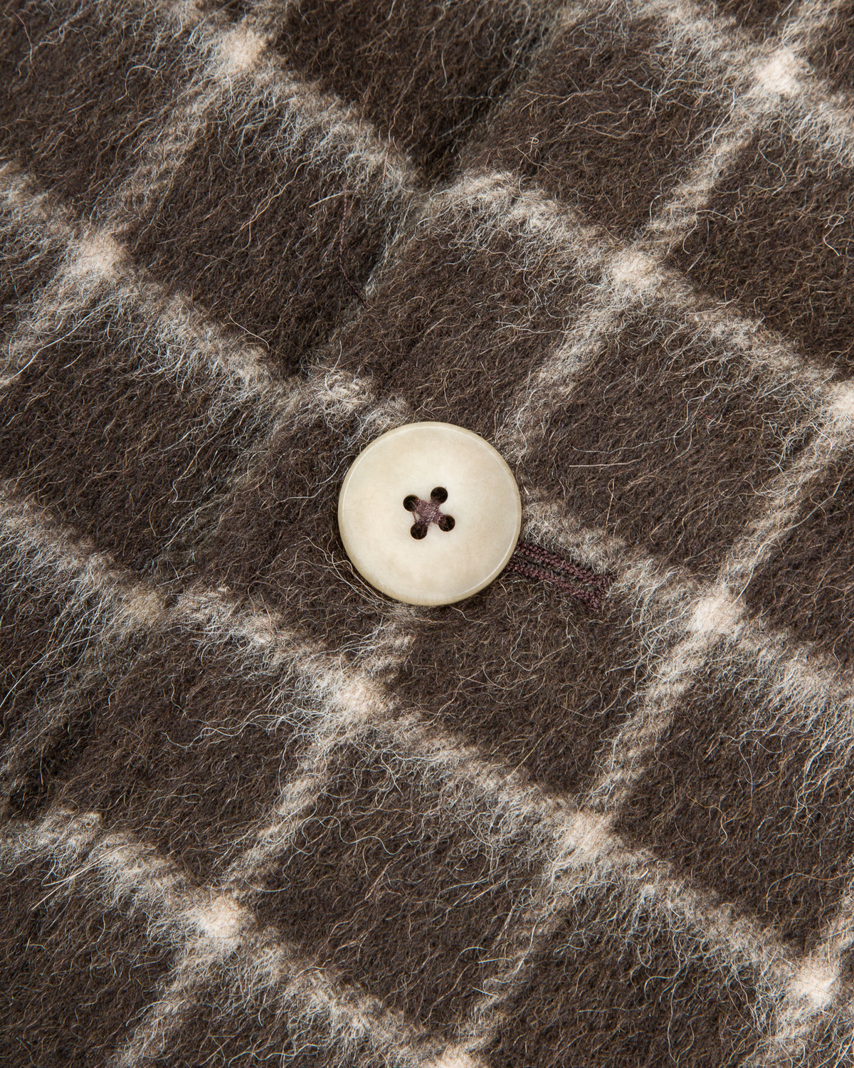 De Bonne Facture Overcoat - Brown Windowpane Check - Standard & Strange