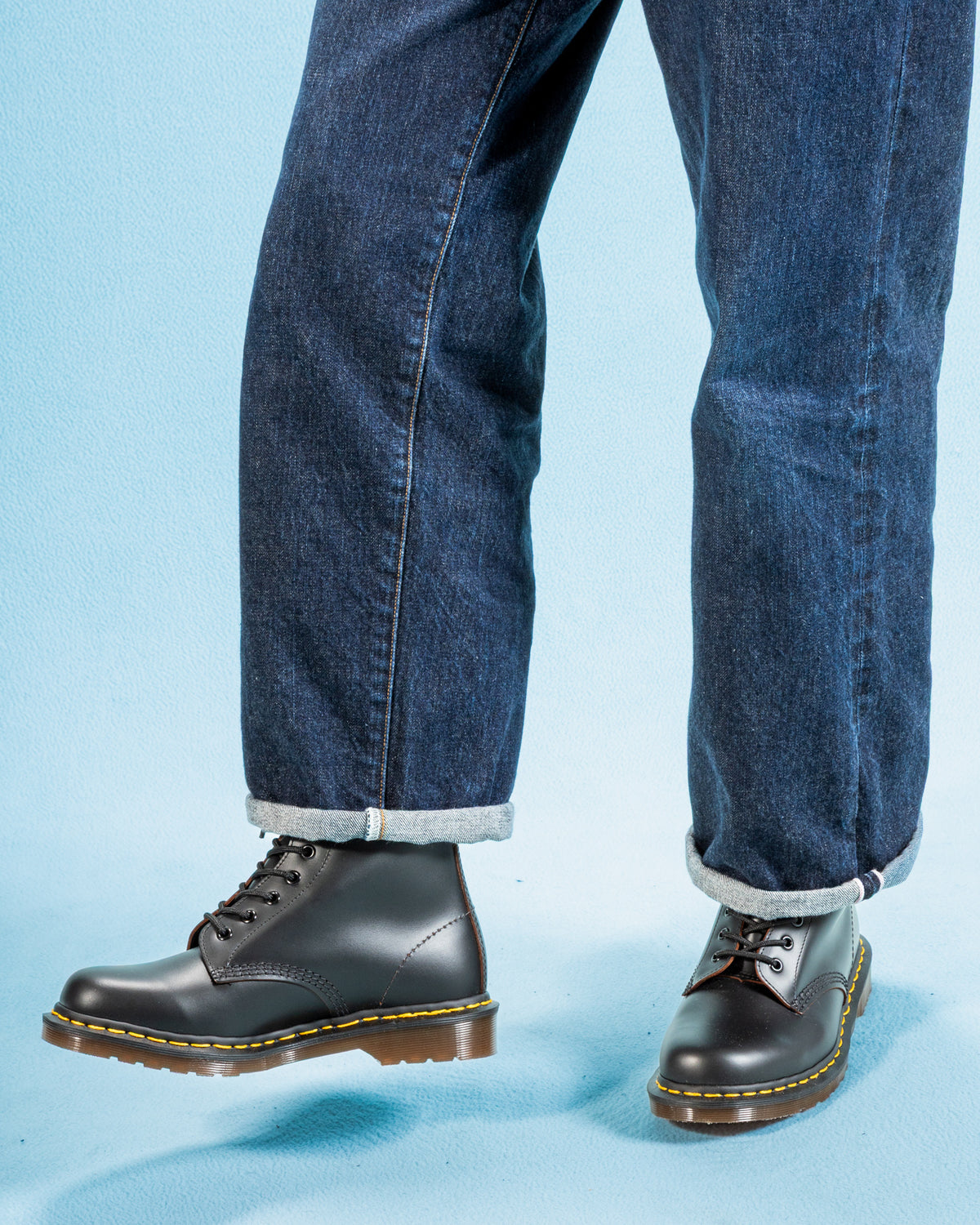Dr. Martens 1460 Vintage Made in England Lace Up Boots - Black Quilon - Standard & Strange