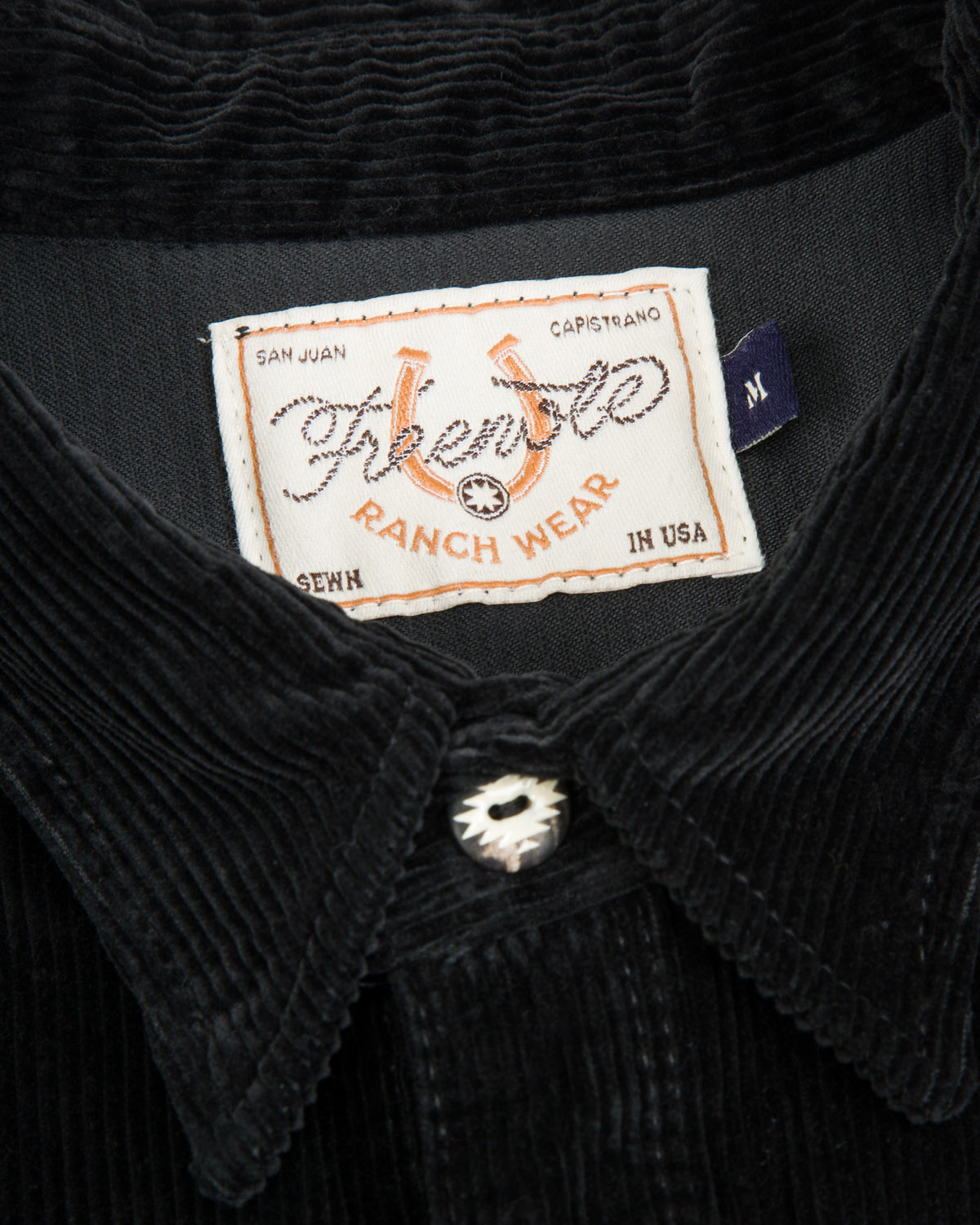 Freenote Calico Western Shirt - Black Corduroy - Standard & Strange