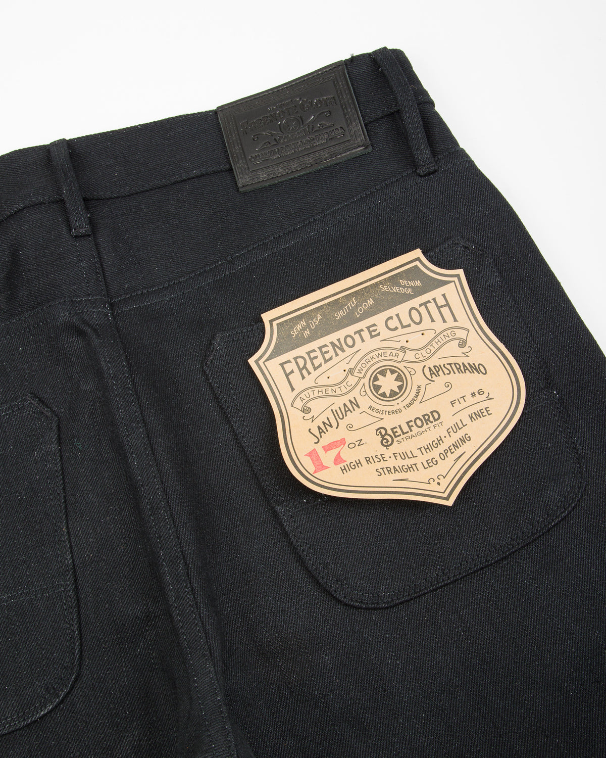 Freenote Belford Straight Fit - 17oz Black Slub - Standard & Strange