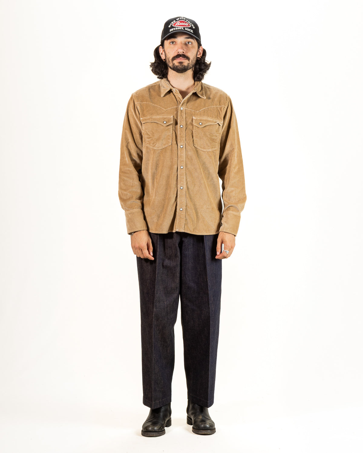 Freenote Calico Western Shirt - Tan Corduroy - Standard & Strange