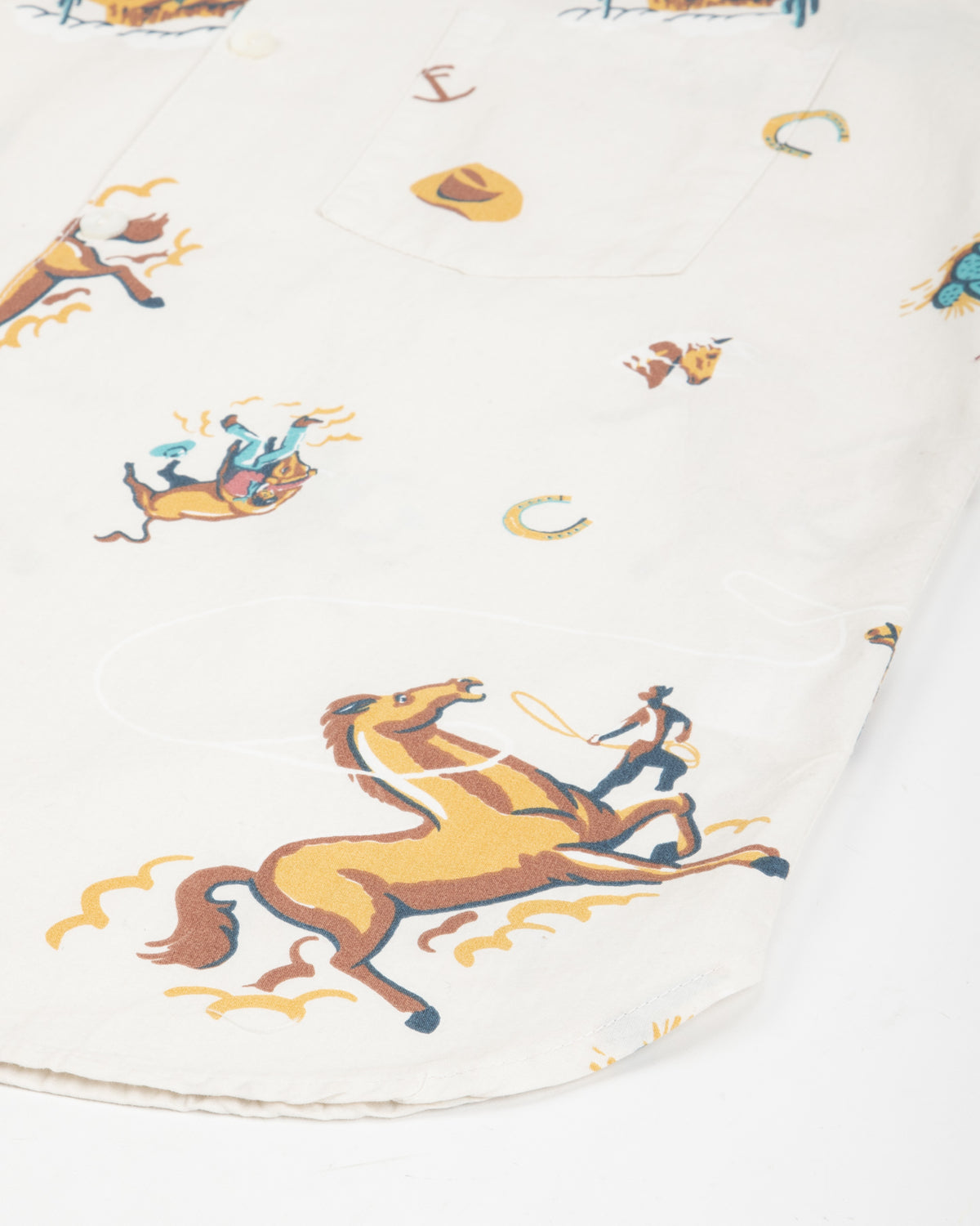 Freenote Hawaiian Shirt - Ecru Cowboy - Standard & Strange