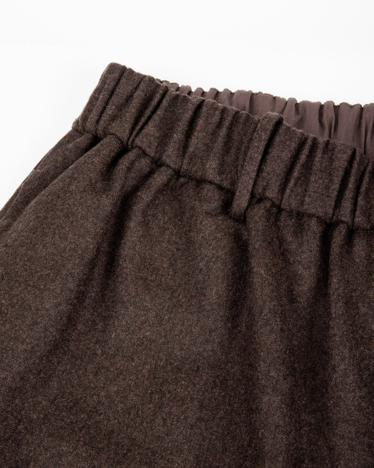 Gorsch Flannel Wool Easy Trousers - Brown - Standard & Strange
