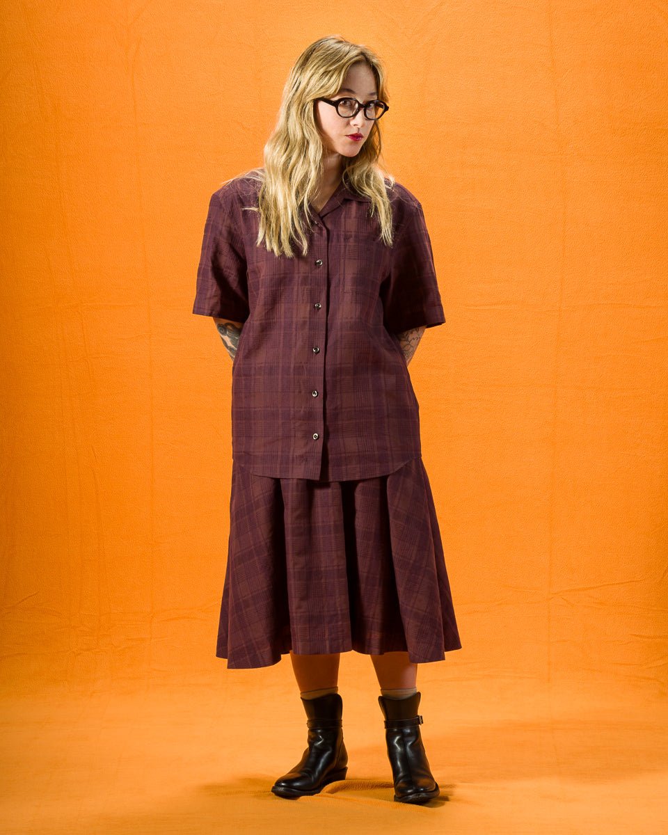 Gorsch Short Sleeve Check Shirt - Brown - Standard & Strange