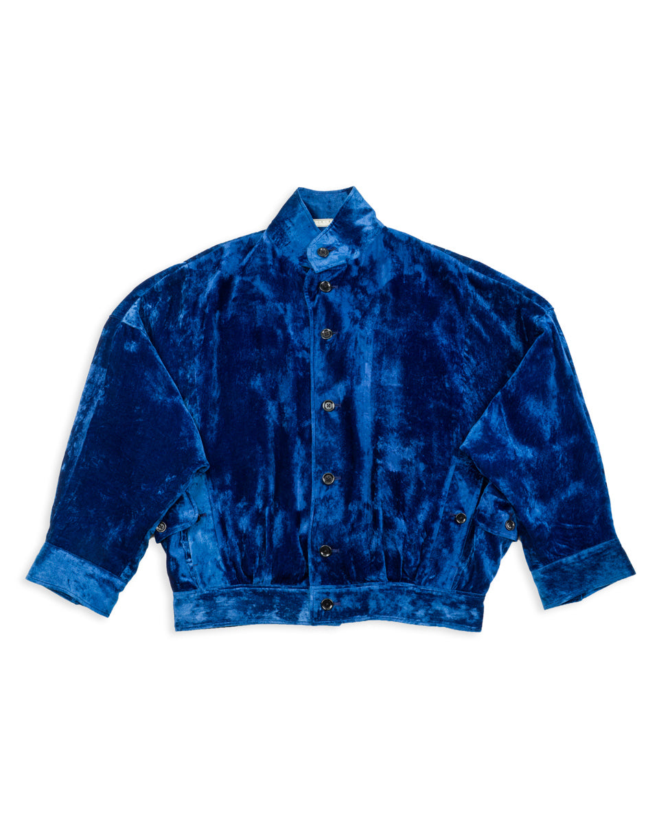 Gorsch Silk Velvet Blouson - Ryukyu Indigo - Standard & Strange