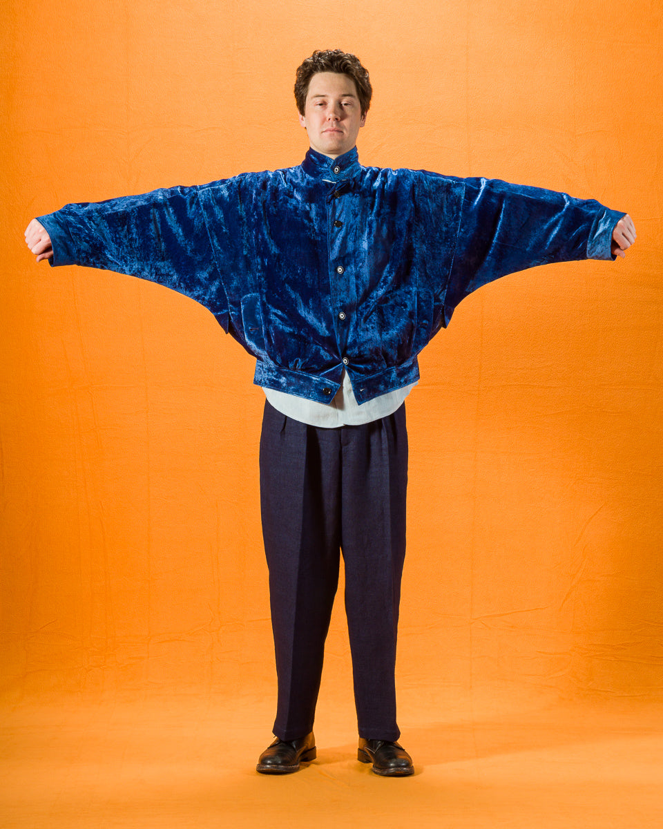 Gorsch Silk Velvet Blouson - Ryukyu Indigo - Standard & Strange