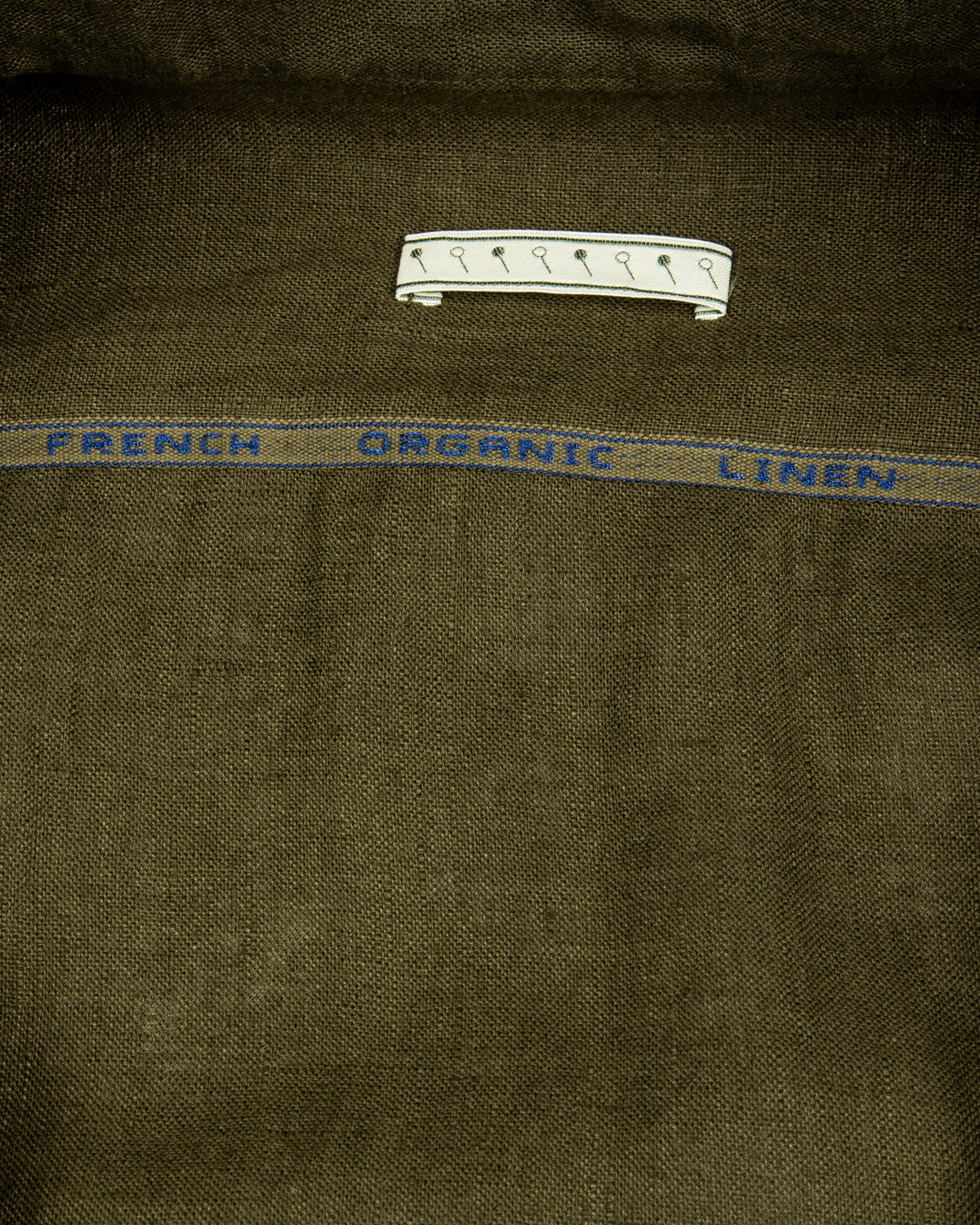 Gorsch Wide Silhouette Collar Shirt - Khaki Green French Linen - Standard & Strange