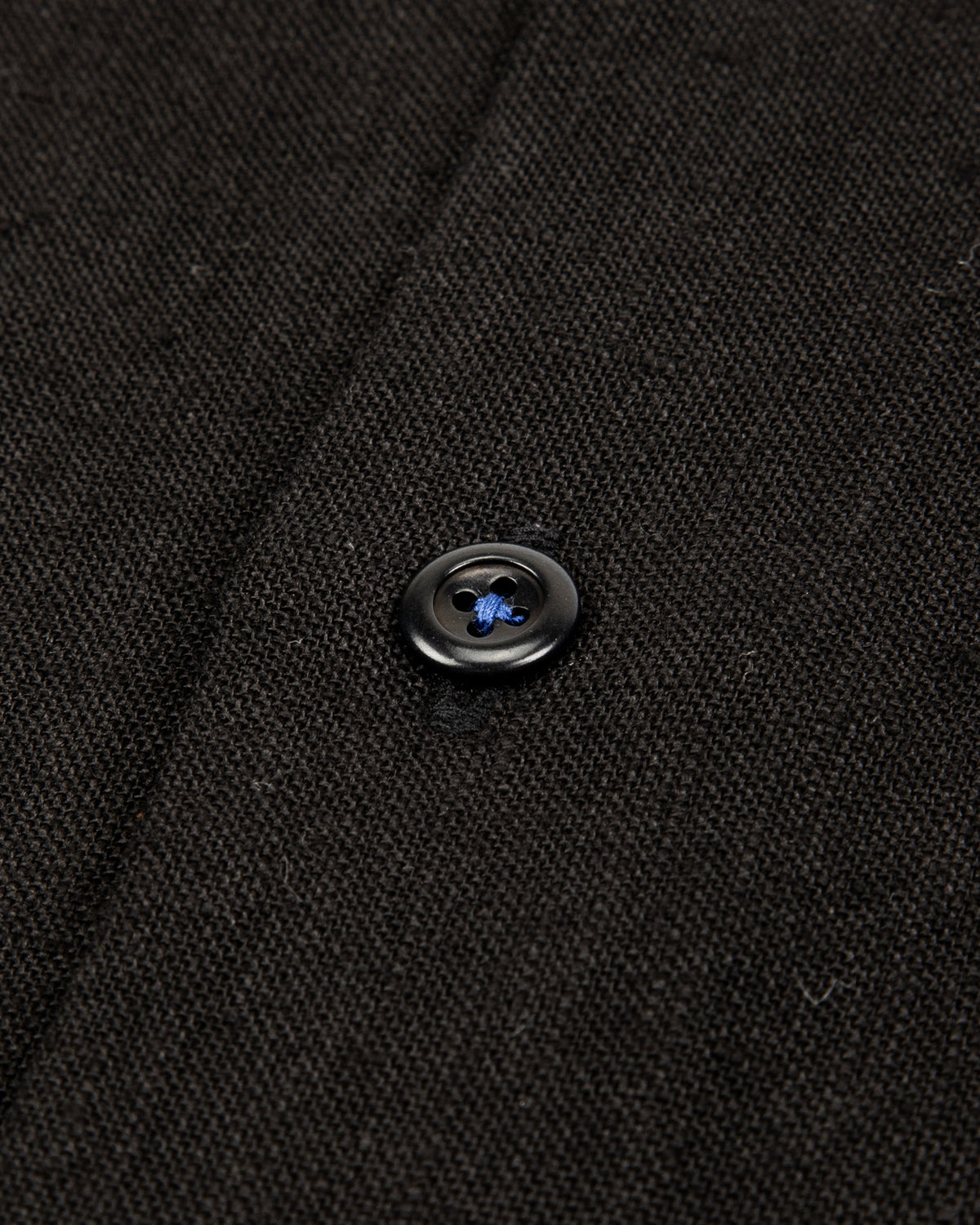 Gorsch Wide Silhouette Open Collar Shirt - Black French Linen - Standard & Strange