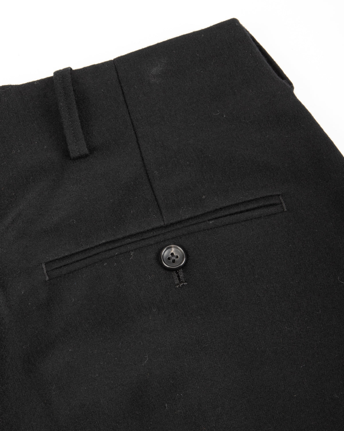 Gorsch Wool Two Tuck Trousers - Black Flannel - Standard & Strange