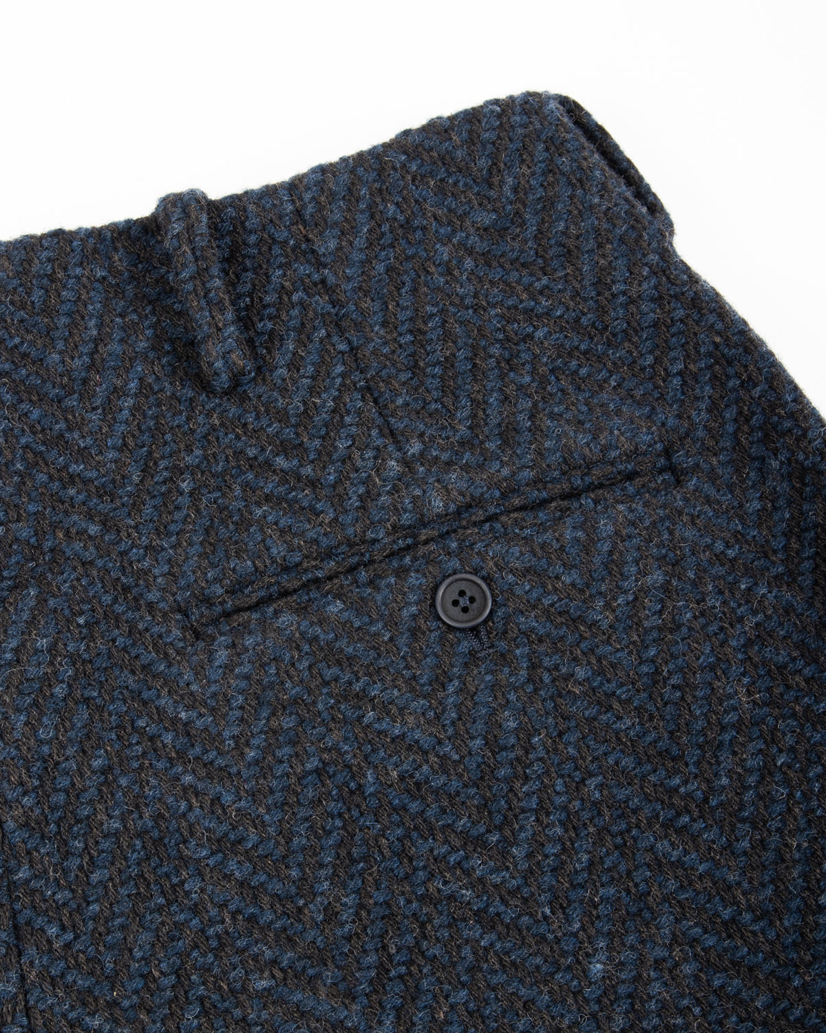 Gorsch Wool Two Tuck Trousers - Navy Dynamic Herringbone - Standard & Strange