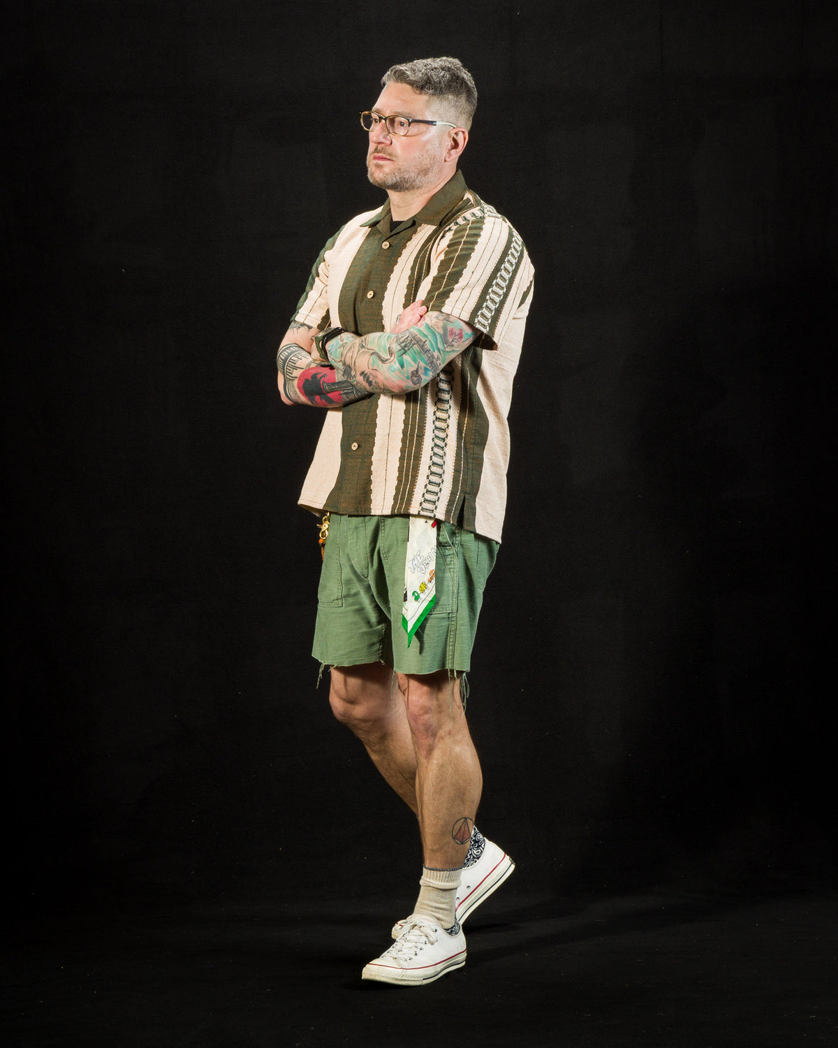 Graziano and Gutiérrez Camp Shirt - Verde Striped - Standard & Strange