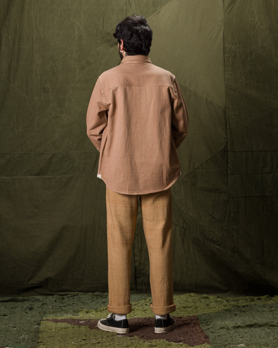 Indi + Ash Ames Workshirt - Handwoven Cutch Brown Denim - Standard & Strange
