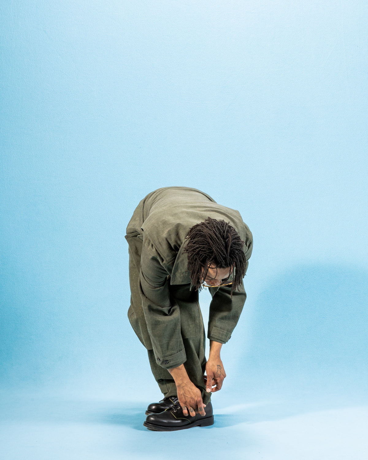 Indi + Ash Cropped Utility Jacket - Forest Green Crackle Enzyme Canvas - Standard & Strange