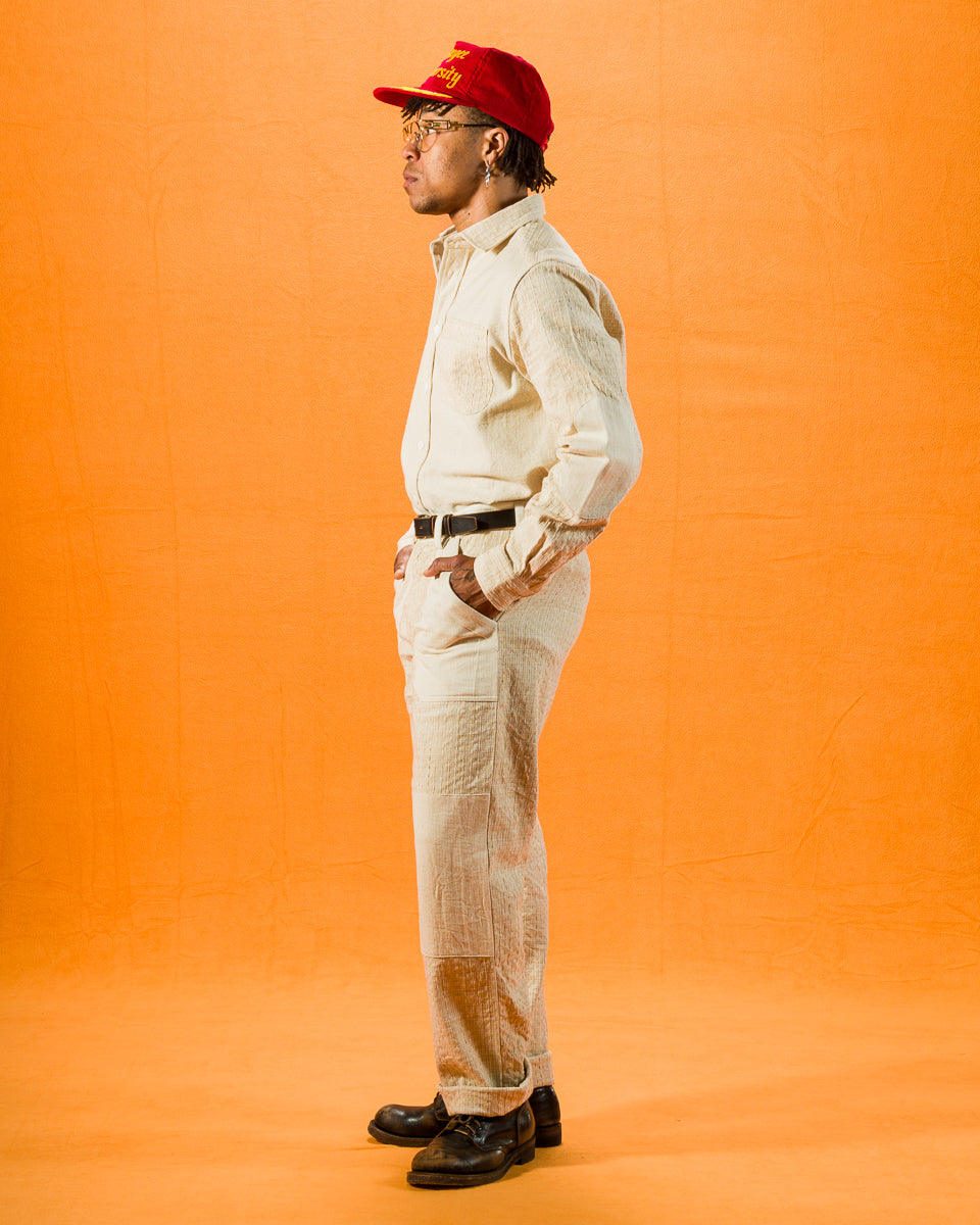 Indi + Ash Isaac Pant - Patchwork Natural/Oat Spacedye - Standard & Strange
