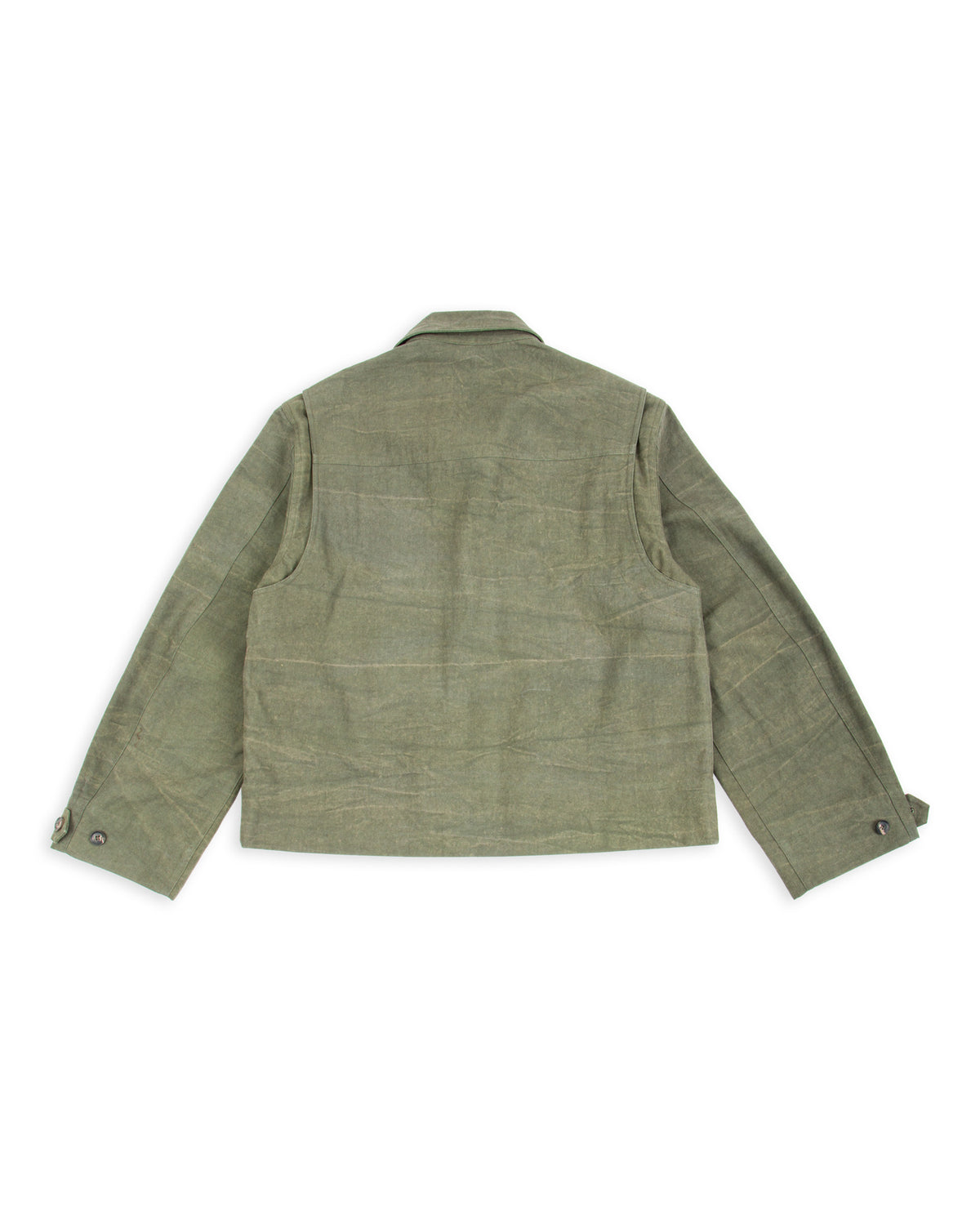 Indi + Ash Cropped Utility Jacket - Forest Green Crackle Enzyme Canvas - Standard & Strange
