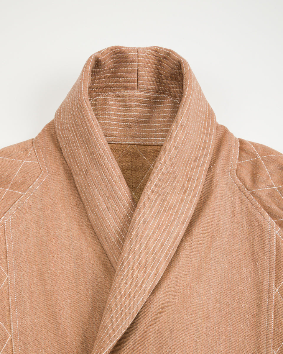 Indi + Ash Reversible Shawl Overcoat - Handwoven Desert Acacia Denim/Plaid - Standard & Strange