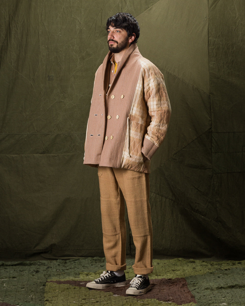 Indi + Ash Reversible Shawl Overcoat - Handwoven Desert Acacia Denim/Plaid - Standard & Strange