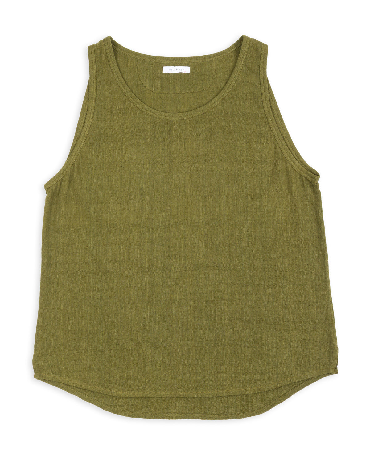 Indi + Ash Ripley Tank - Handwoven Forest Green Kala Cotton - Standard & Strange