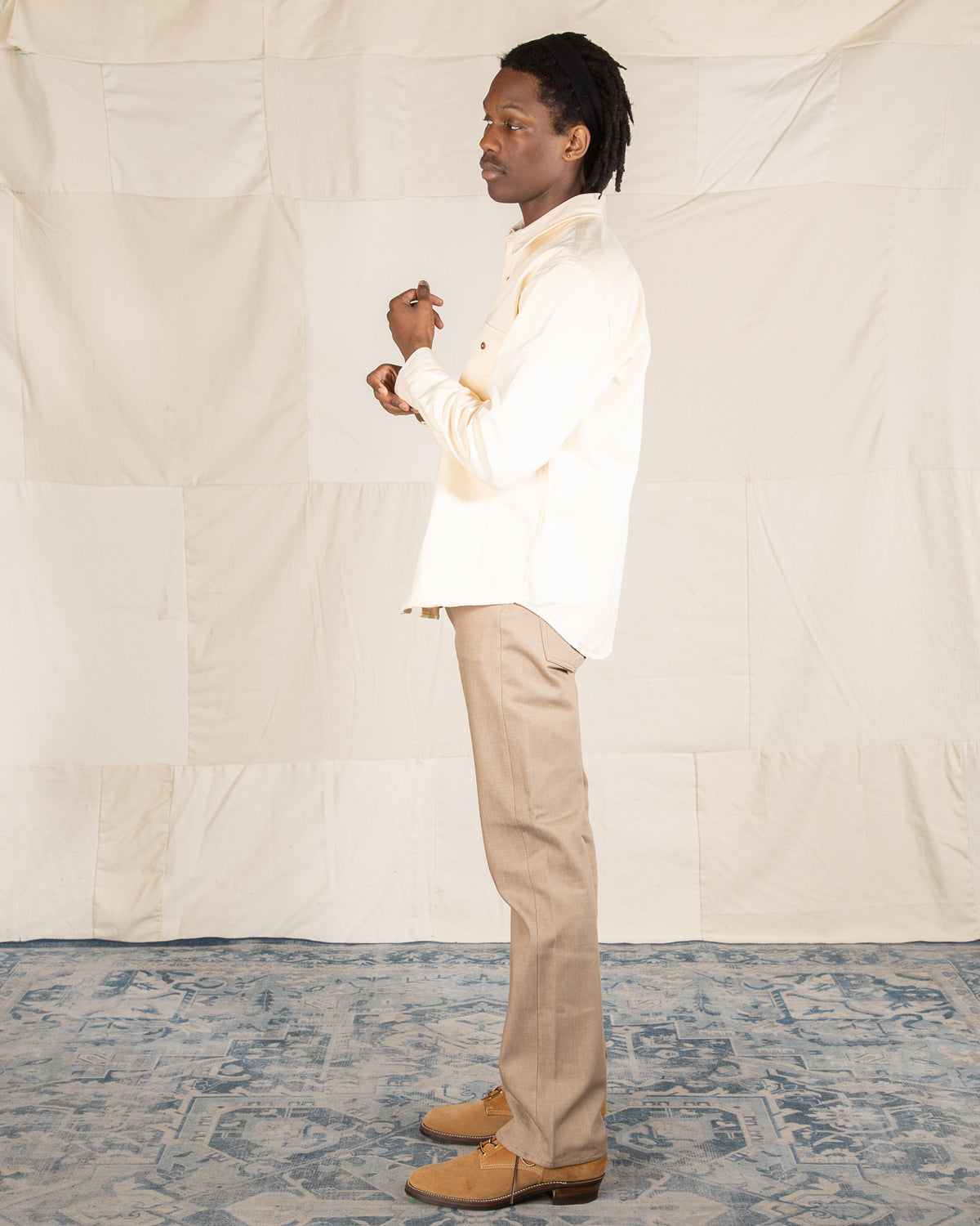 Indigofera Alamo Shirt - Sand White Twill - Standard & Strange