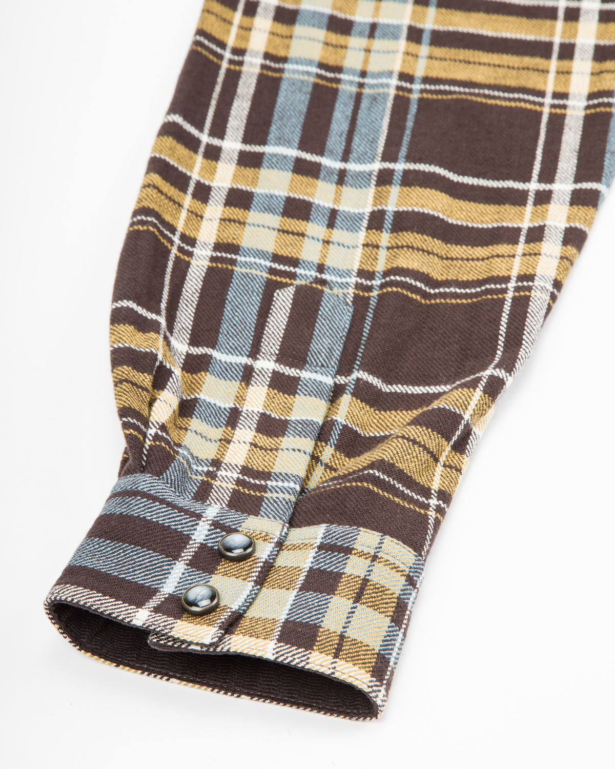 Indigofera Dawson Heavy Flannel Shirt - Brown / Olive / Turquoise / Ecru - Standard & Strange