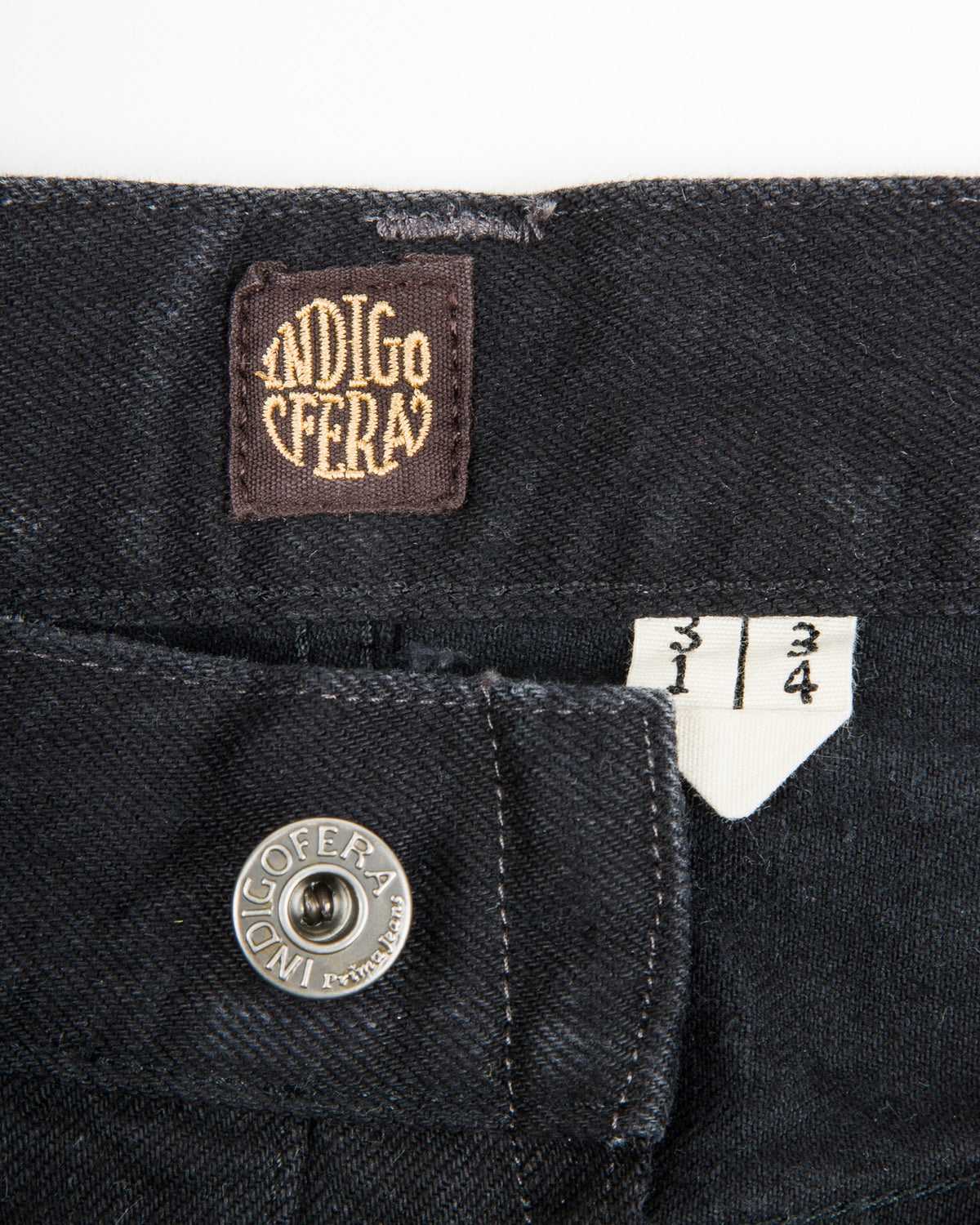 Indigofera Kirk Straight Fit - 14oz Gunpowder Black Selvedge Rinsed - Standard & Strange