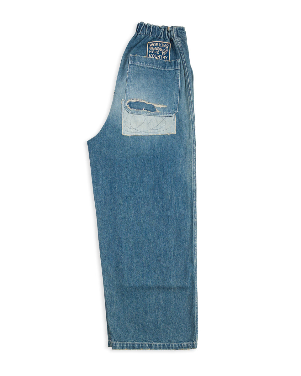 Kapital 14oz Denim W-Knee EASY Baggy Pants(DIXIE LUMBER REMAKE) - PRO - Standard & Strange