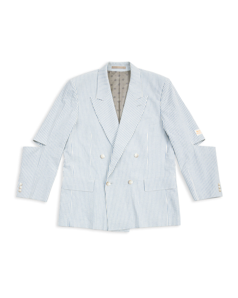 Kapital Seersucker CUT-OUT Elbow W JKT - Sax - Standard & Strange