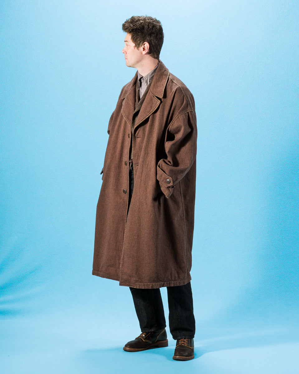 Kapital Twill Aging-Wool CAVALIER Coat - Brown - Standard & Strange