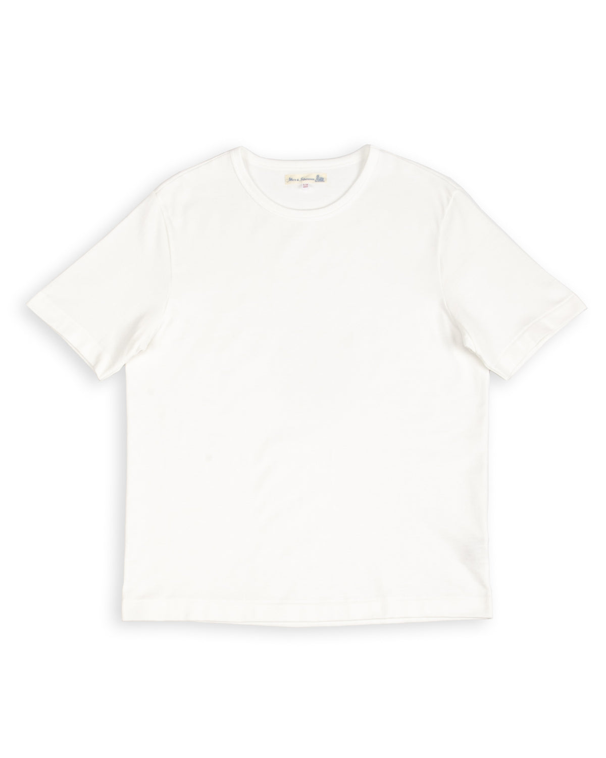 Merz b. Schwanen 2M15C Cropped Vintage Machine Jersey T-Shirt - White - Standard & Strange
