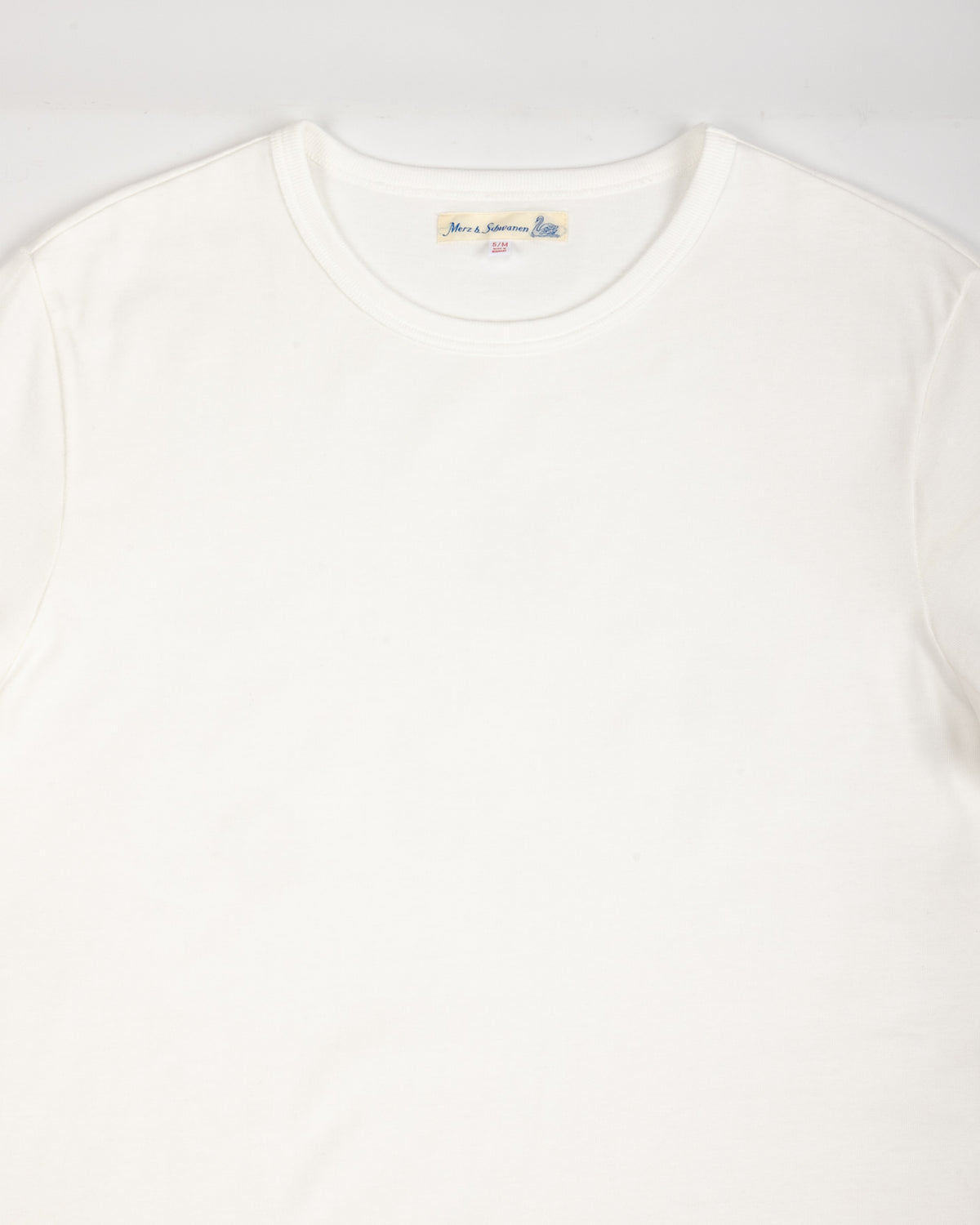 Merz b. Schwanen 2M15C Cropped Vintage Machine Jersey T-Shirt - White - Standard & Strange