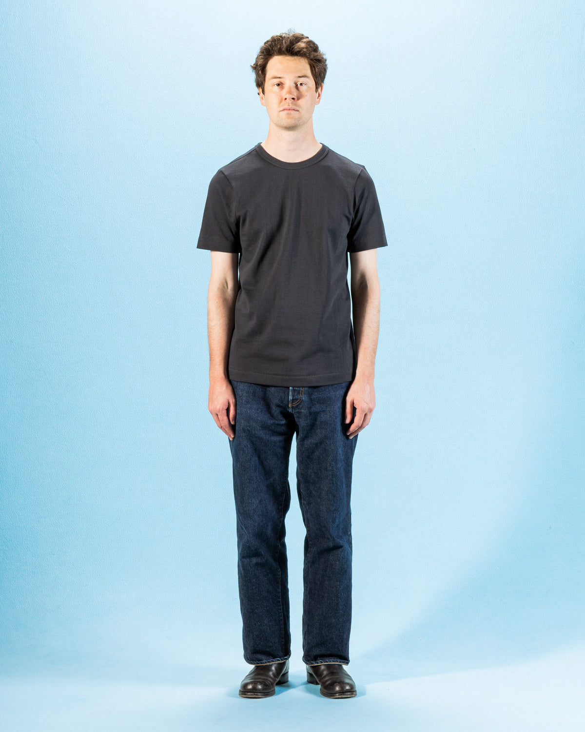 Merz b. Schwanen 214 Classic Fit Loopwheeled 7.2 oz tee - Charcoal - Standard & Strange
