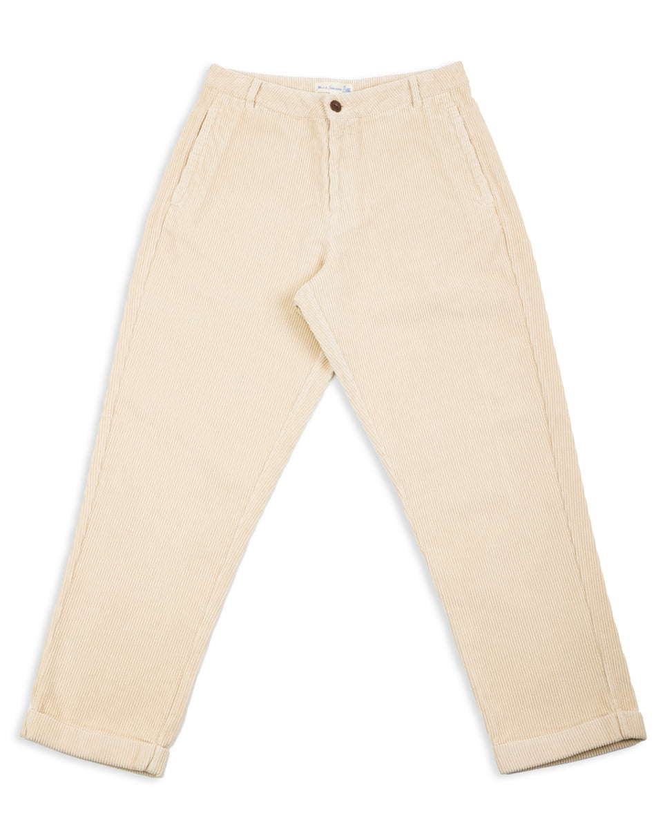 Merz b. Schwanen Good Basics Corduroy Pants - Nature Wide Stripes - Standard & Strange
