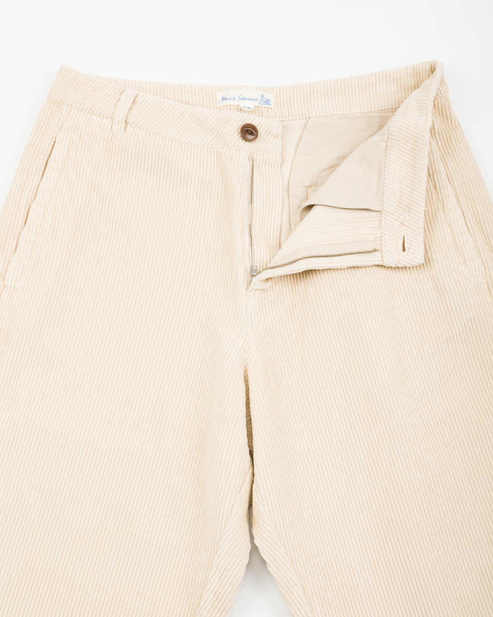 Merz b. Schwanen Good Basics Corduroy Pants - Nature Wide Stripes - Standard & Strange