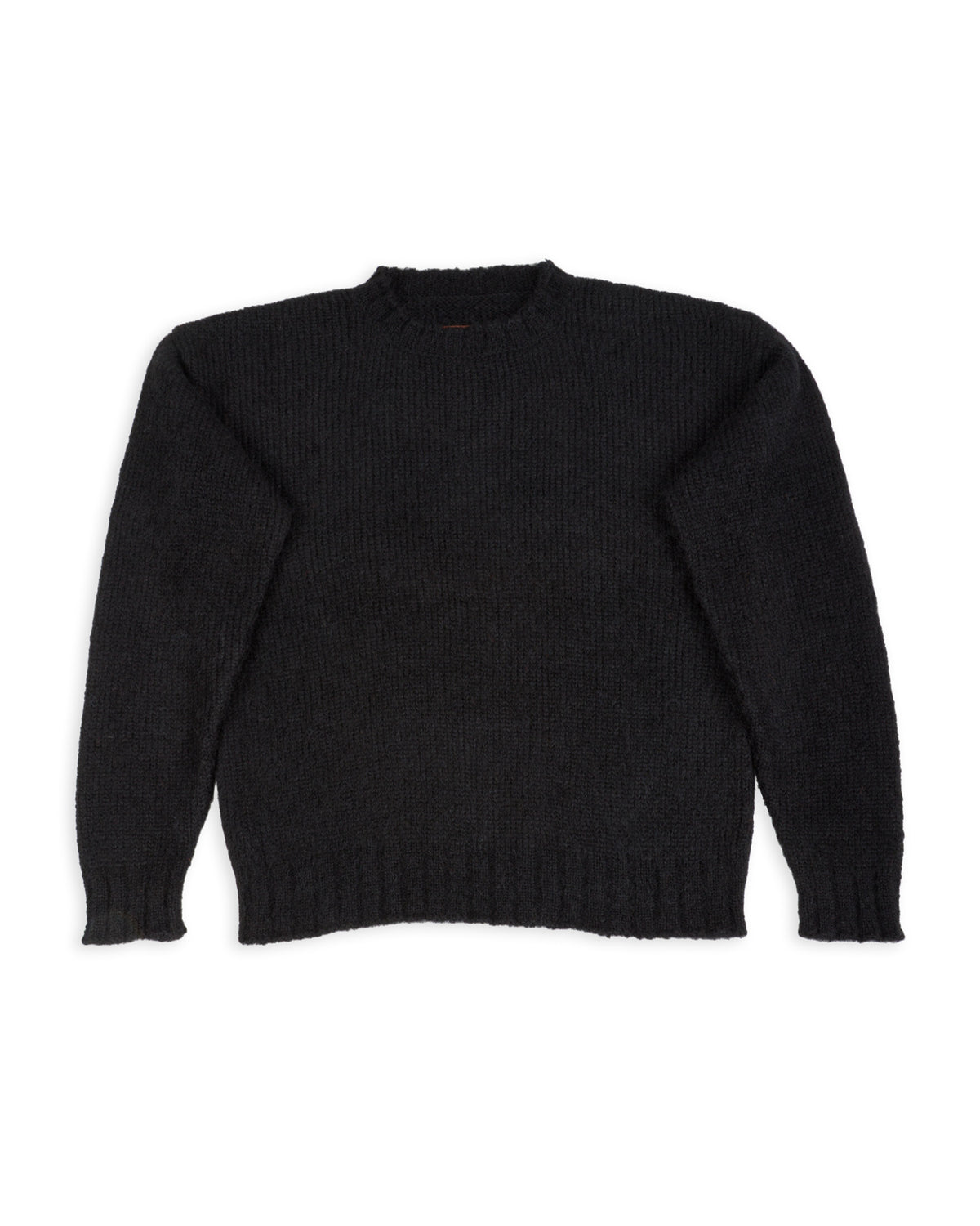 Monitaly Shaggy Alpaguan Crewneck - Black - Standard & Strange